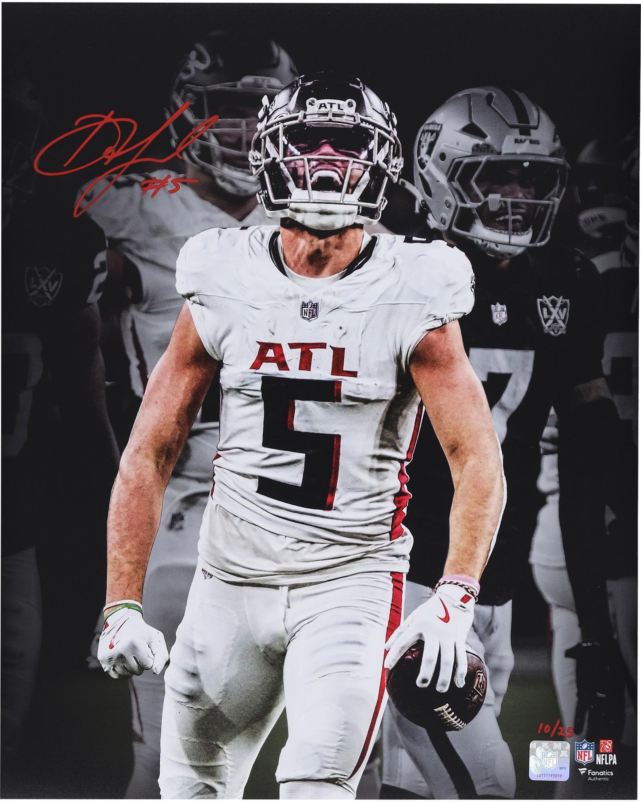 Drake London Atlanta Falcons Signed 16x20 Unleashed Spotlight Photo - LE of 25