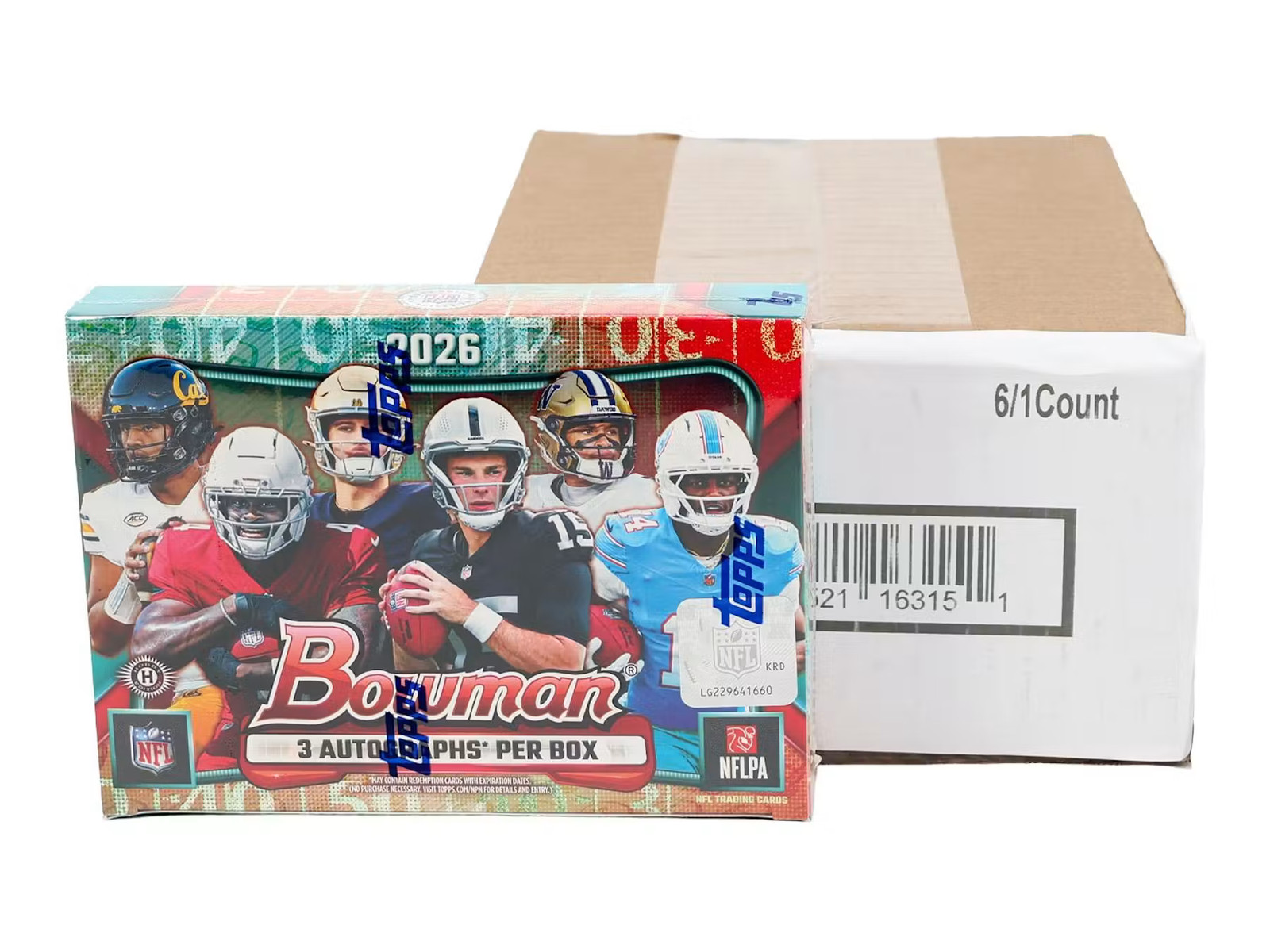 PYT #6351 - 6x 2026 Bowman Football Breakers Boxes (Full Case) PYT #6351 - 6x 2026 Bowman Football Breakers Boxes (Full Case)