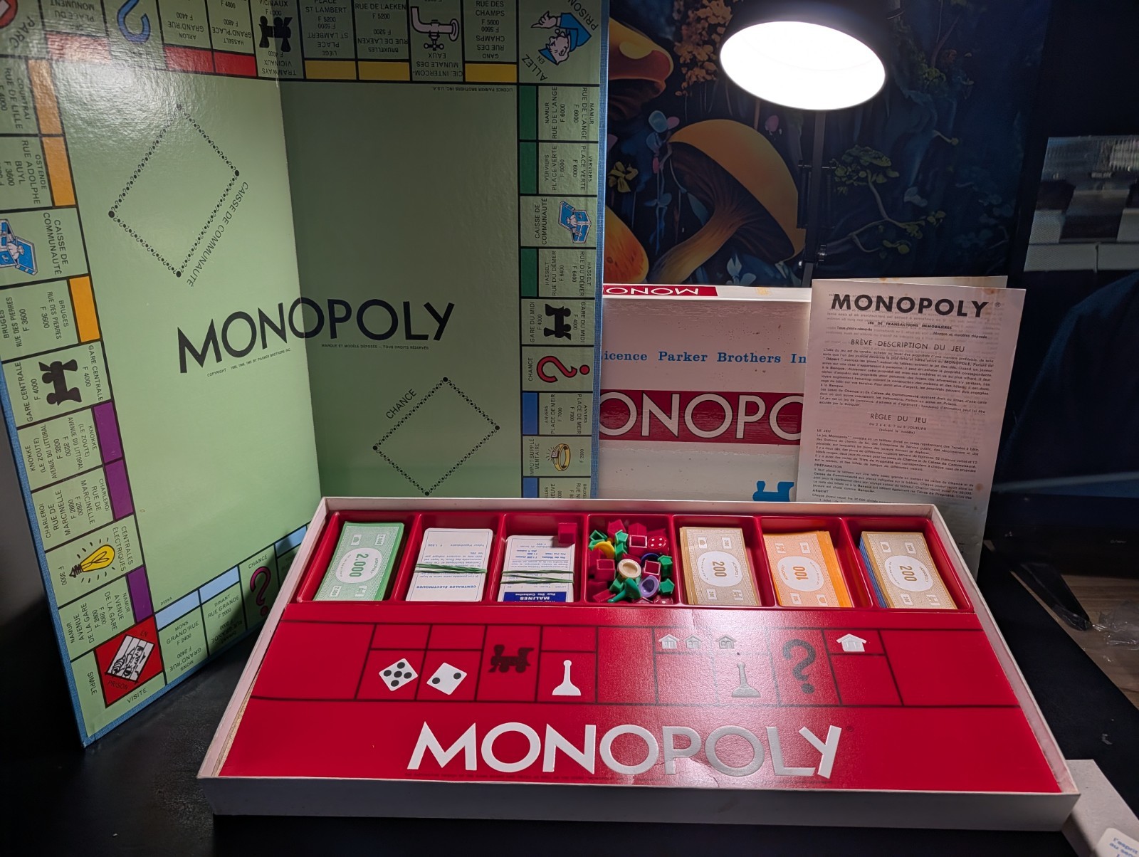 Vintage 1961 Monopoly Belgian Edition DESKA Bruxelles Parker Brothers COMPLETE