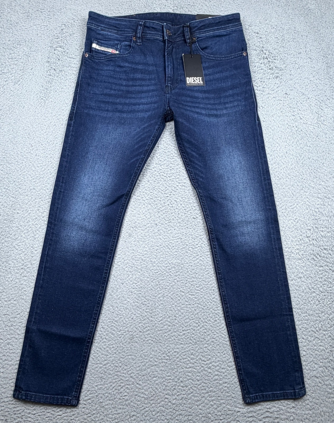 Diesel Thommer Jeans Mens 32x32 Blue Slim Skinny Stretch Dark Wash Denim NWT
