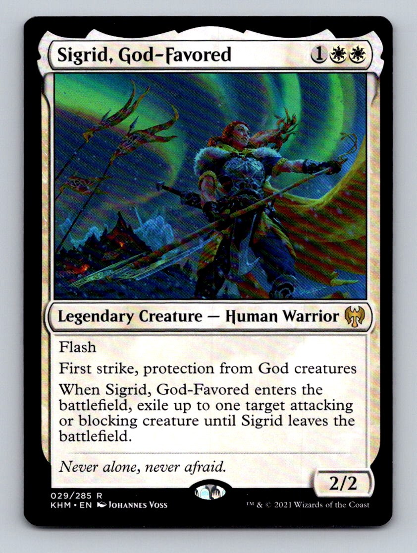 Sigrid, God-Favored 29 Rare Kaldheim Magic: The Gathering Near Mint