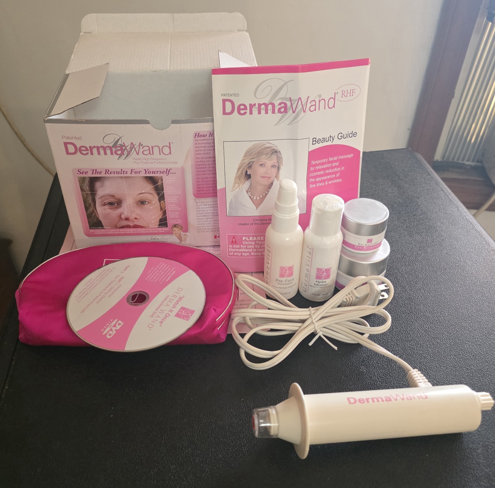 Derma Wand Anti-Aging High Frequency Facial Toning Wand with Bag and DVD
