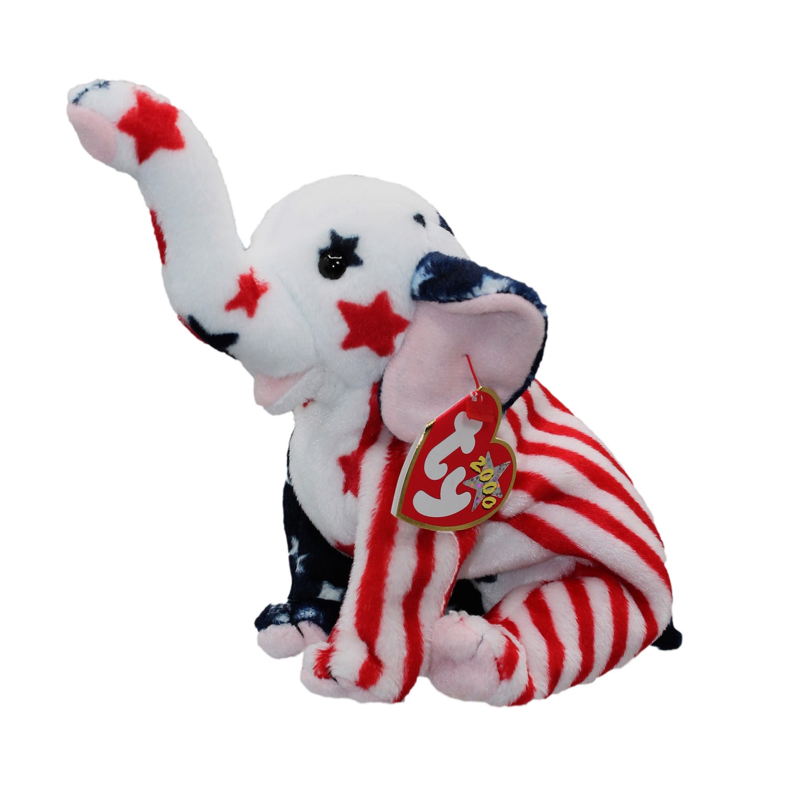Ty Beanie Baby Righty 2000 - MWMT (Elephant) Patriotic