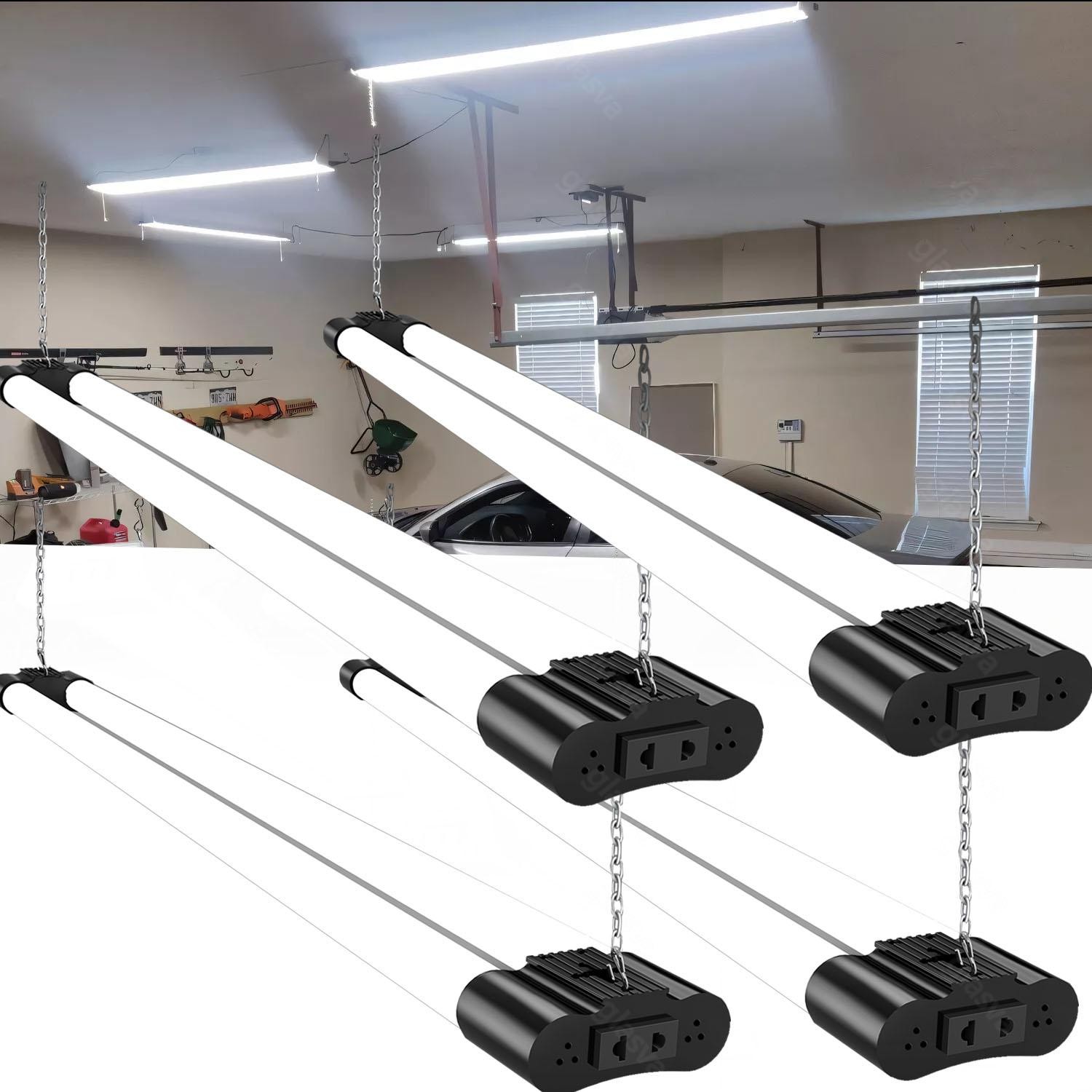 1-20 Pack 4FT LED Shop Light, Linkable Utility Shop Lights, 42W, 6000K Daylight