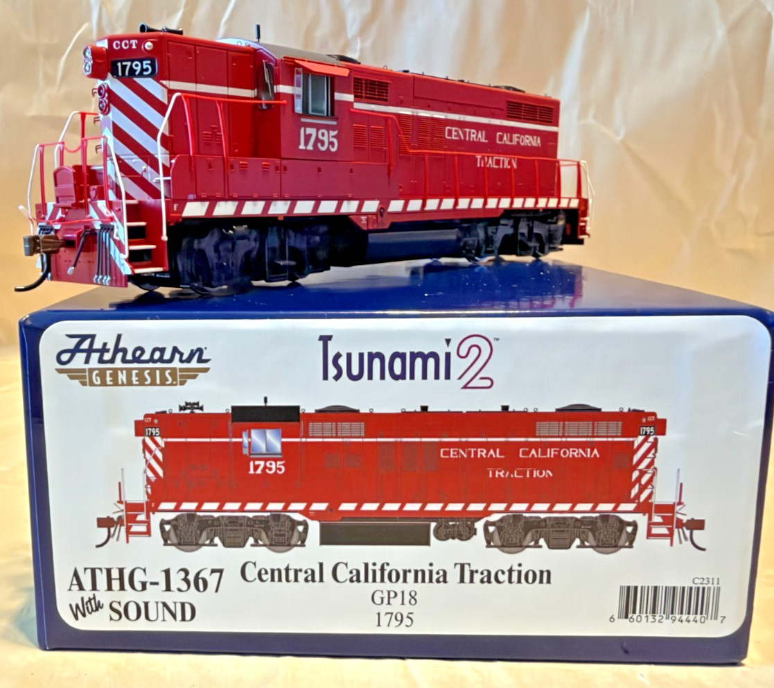 Athearn Genesis HO.Central California Traction GP18 DCC & Tsunami 2 Sound