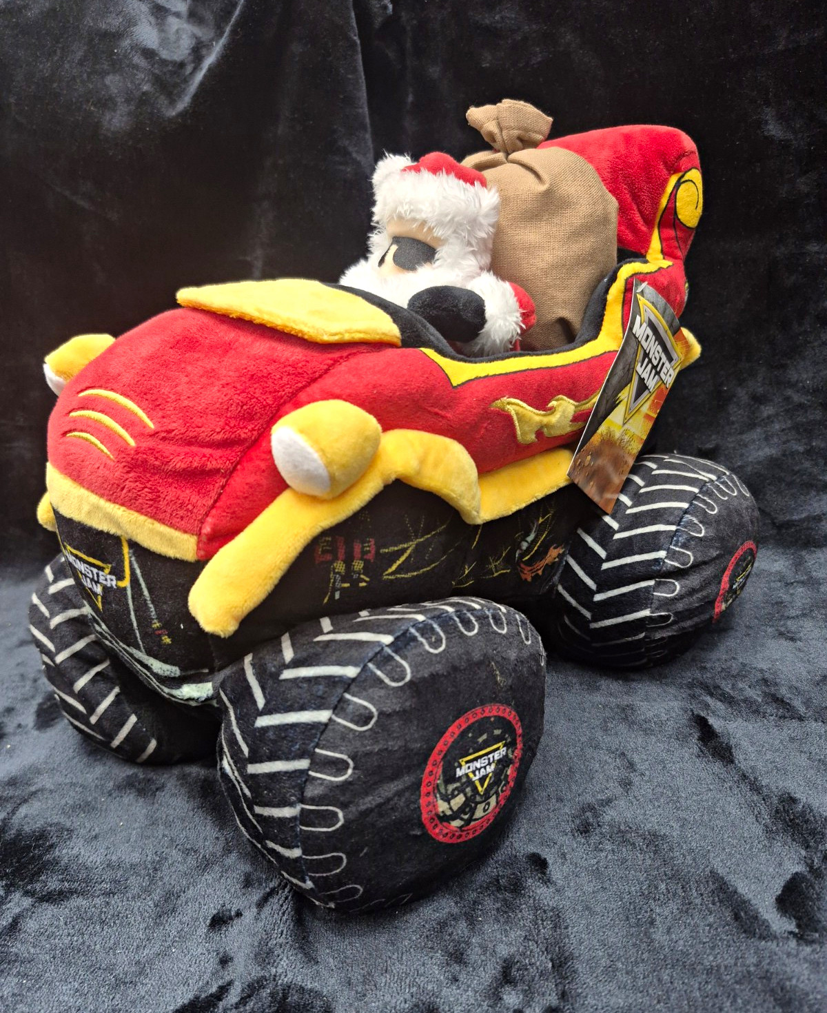 Monster Jam Weighted Santa Plush Monster Jam Weighted Santa Plush