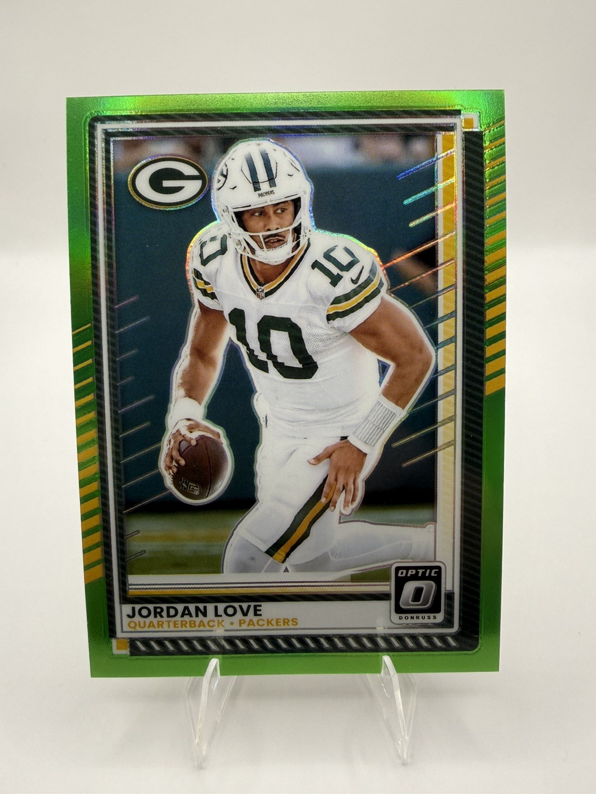 Panini Donruss Optic Jordan Love Green /199 Prizm #177 Green Bay Packers Panini Donruss Optic Jordan Love Green /199 Prizm #177 Green Bay Packers