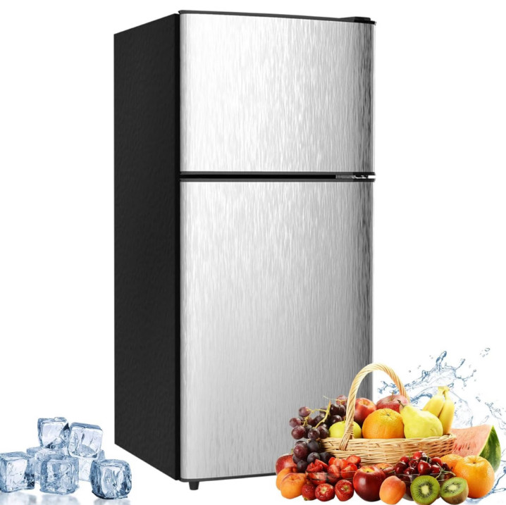 3.5 Cu.Ft Mini Fridge Freezer, 2 Door Small Refrigerator, 3.5 Cu.Ft Mini Fridge Freezer, 2 Door Small Refrigerator,