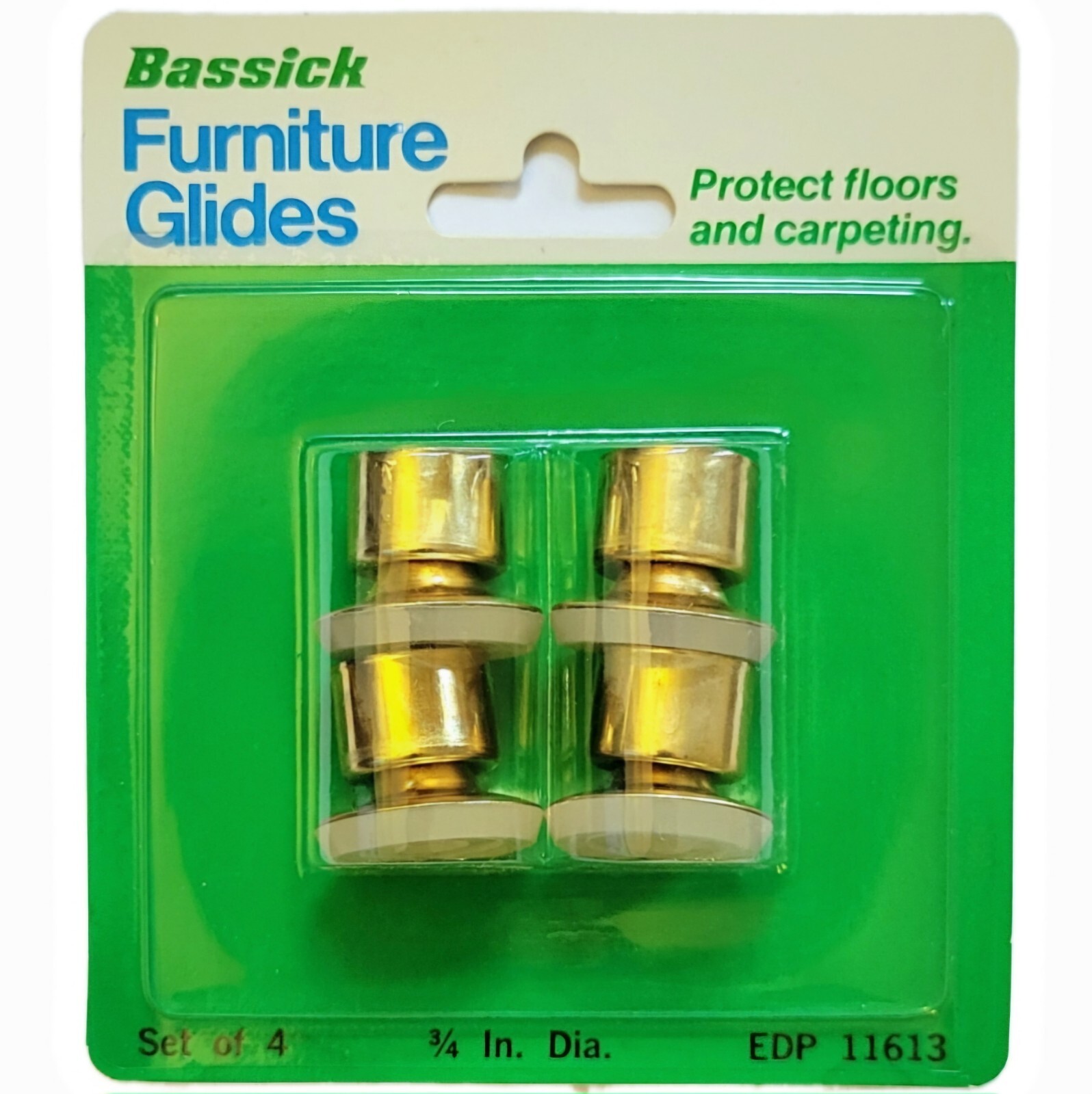 Vintage Bassick Furniture Leg Tip Glides 3/4\