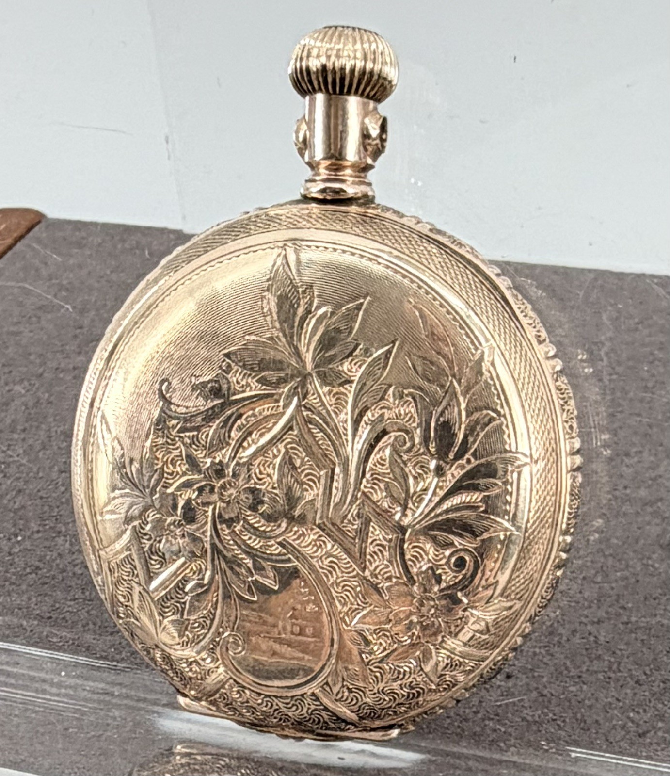 Antique Philadelphia Corona 14K Gold Filled 6s Hunter Pocket Watch Case Parts