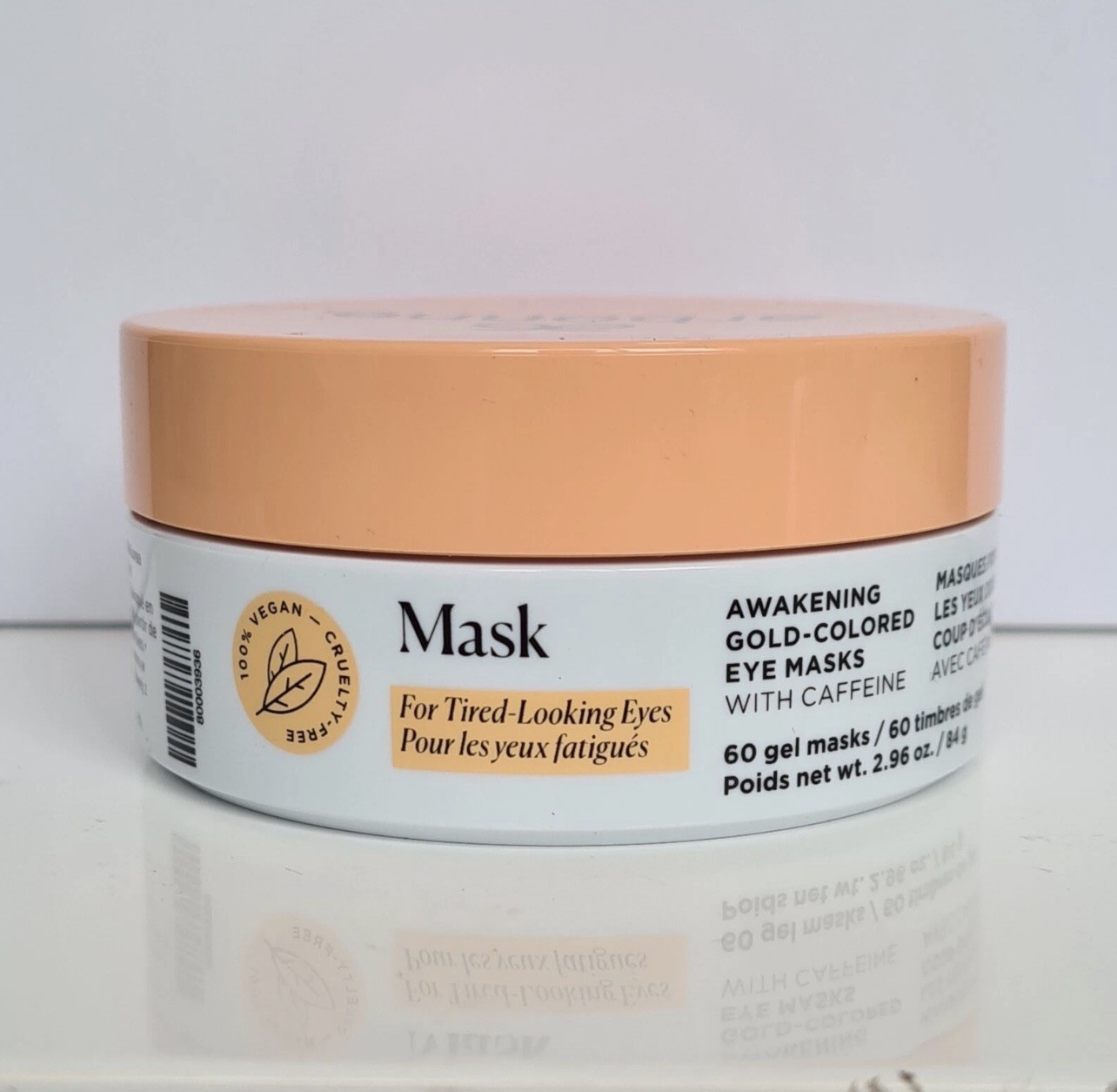 Arbonne Awakening Gold-Colored Eye Masks with Caffeine (60 Gel Masks) - NEW
