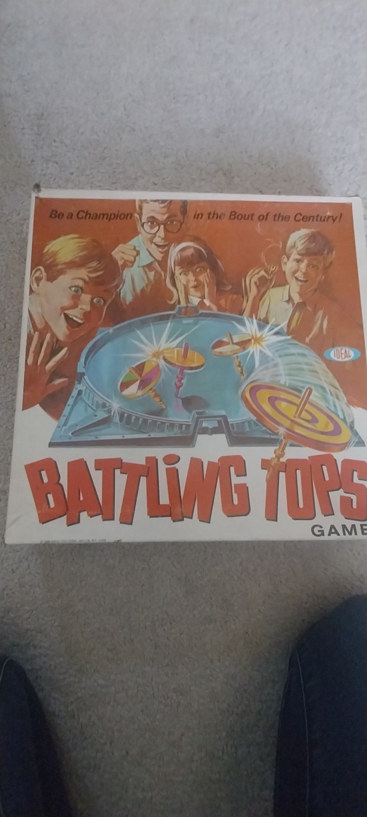 Vintage 1968 Ideal Battling Tops Game Board Game #2340-8 Original Box RARE VGC Vintage 1968 Ideal Battling Tops Game Board Game #2340-8 Original Box RARE VGC