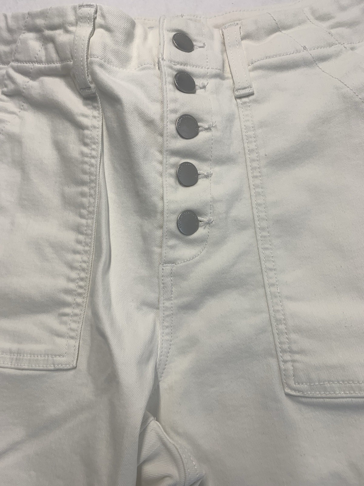 Sonoma Goods For Life Women’s White Denim Button Fly Pants Pockets
