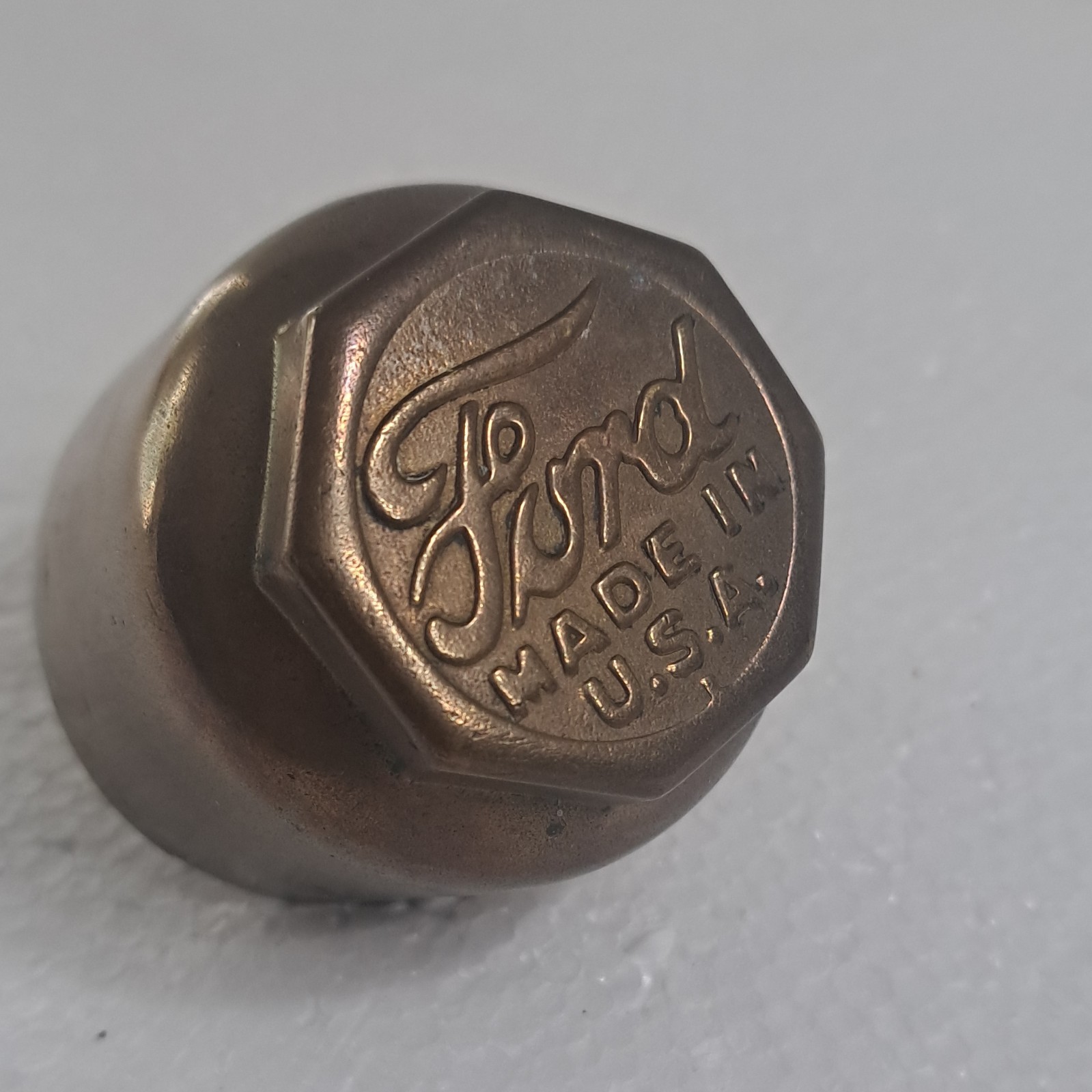 Antique OEM Ford Model T Brass Hubcap Grease Cap 1913-1920 Made in USA 2 1/8 Antique OEM Ford Model T Brass Hubcap Grease Cap 1913-1920 Made in USA 2 1/8