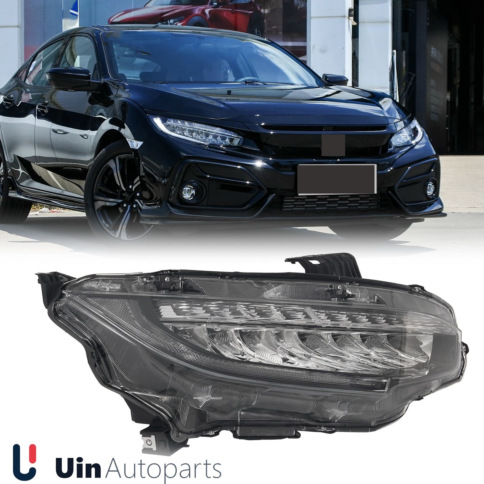 Fit 2016-2019 Honda Civic Touring Full LED Headlight Assembly Passenger Side RH