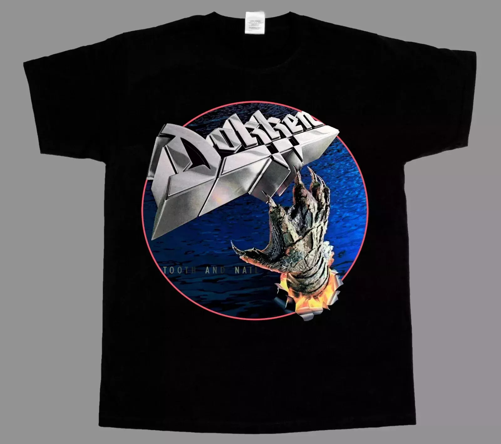 Rare Dokken Band Short Sleeve T Shirt Full Size S-5XL