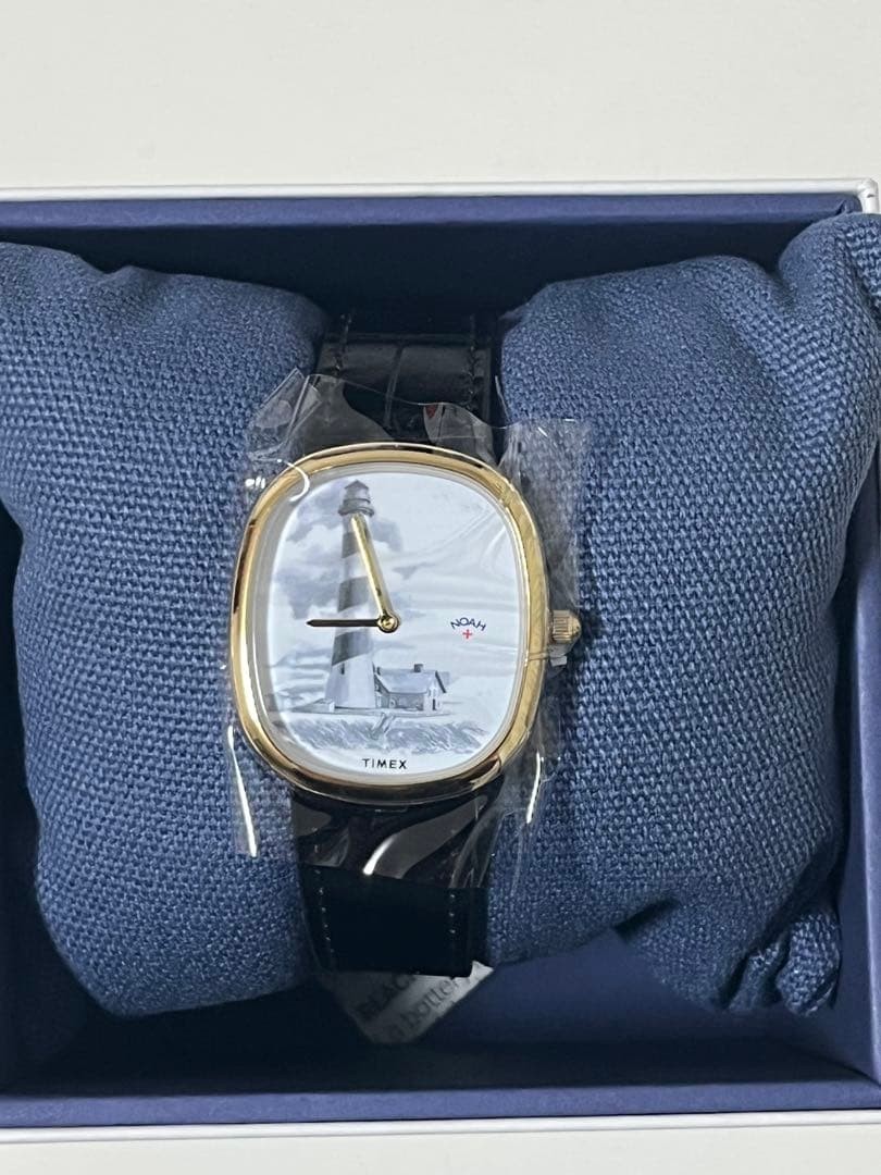 NOAH x TIMEX Collab Lighthouse Wrist Watch Gold Black Leather Official NEW