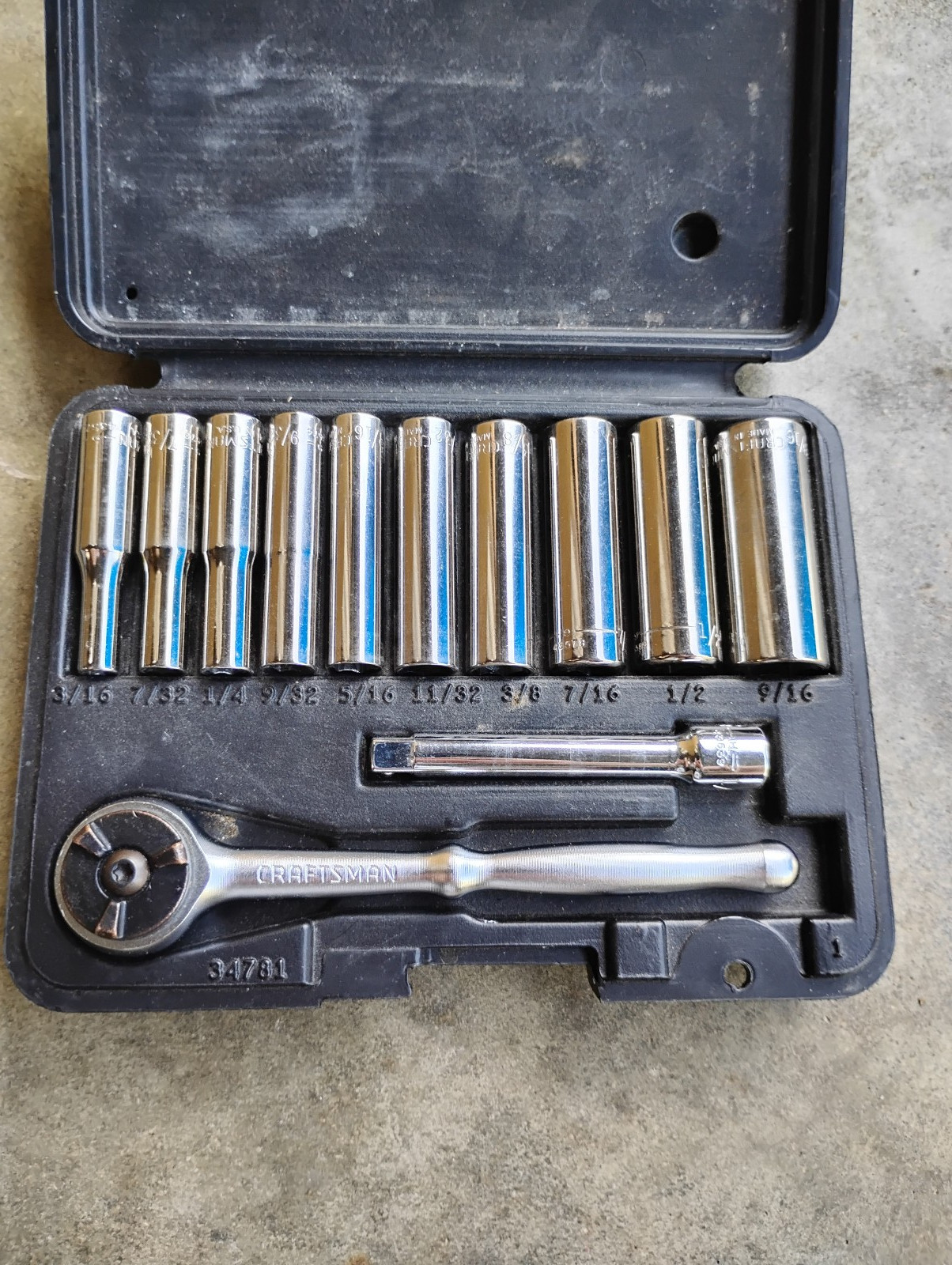 Vintage Craftsman #34781 12 PC 1/4 Vintage Craftsman #34781 12 PC 1/4