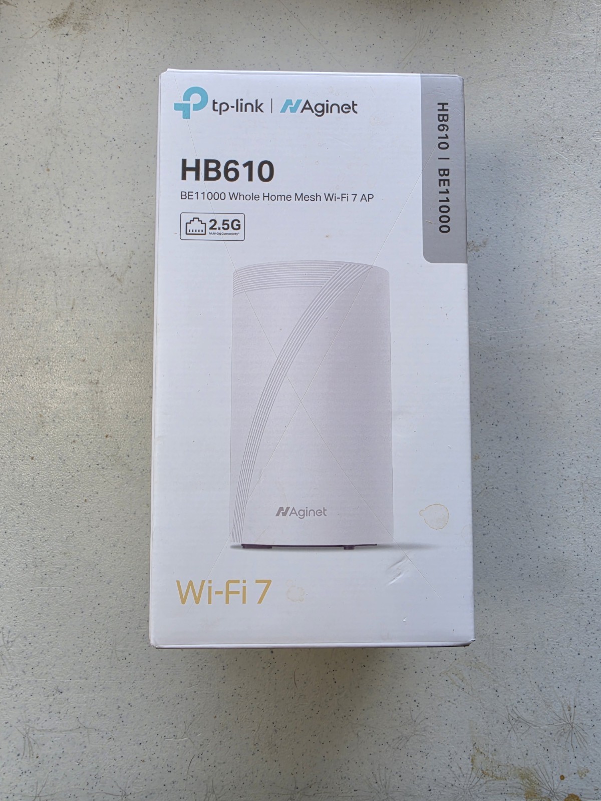TP-Link Aginet HB610 BE11000 Wi‑Fi 7 Mesh Whole Home Router, White TP-Link Aginet HB610 BE11000 Wi‑Fi 7 Mesh Whole Home Router, White