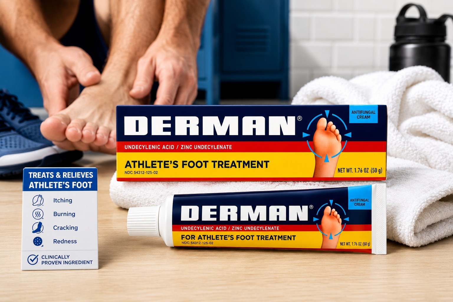 Derman Athlete's Foot Antifungal Cream 1.76 oz Derman Athlete's Foot Antifungal Cream 1.76 oz