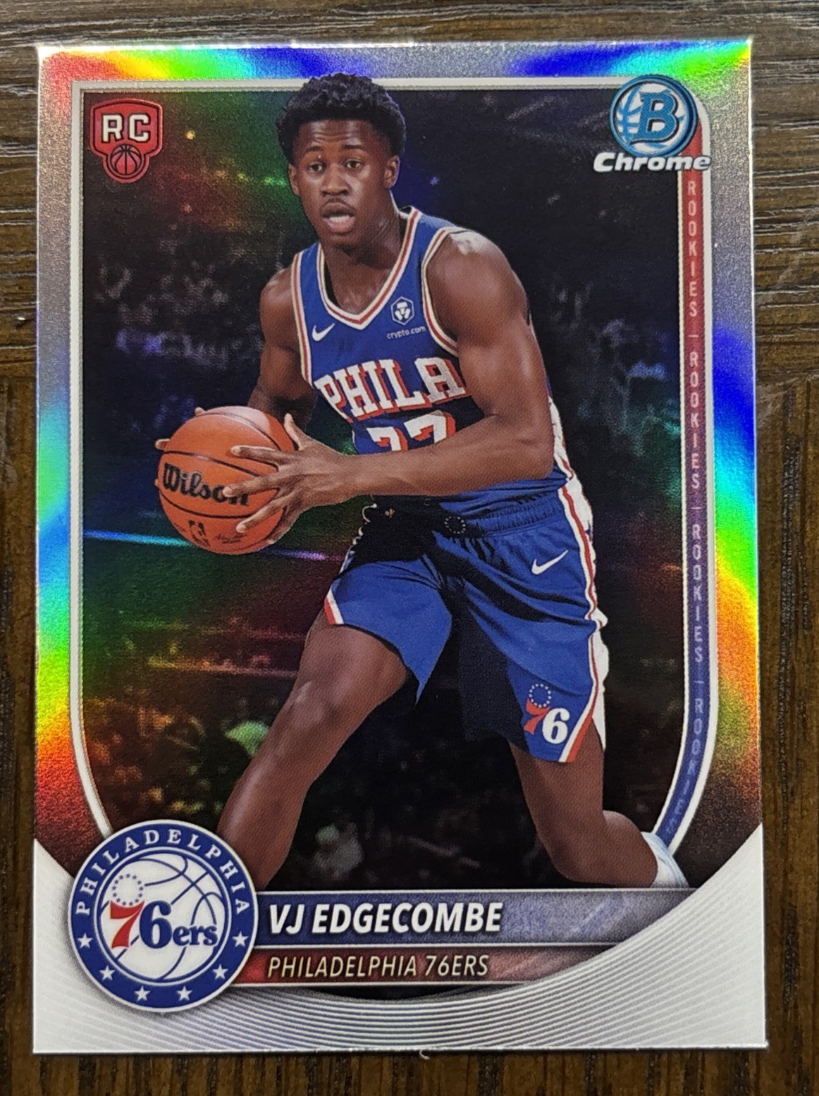2025-26 Bowman - Chrome Rookie Red Rc Logo Variation VJ Edgecombe #BRR-3 (RC) 2025-26 Bowman - Chrome Rookie Red Rc Logo Variation VJ Edgecombe #BRR-3 (RC)