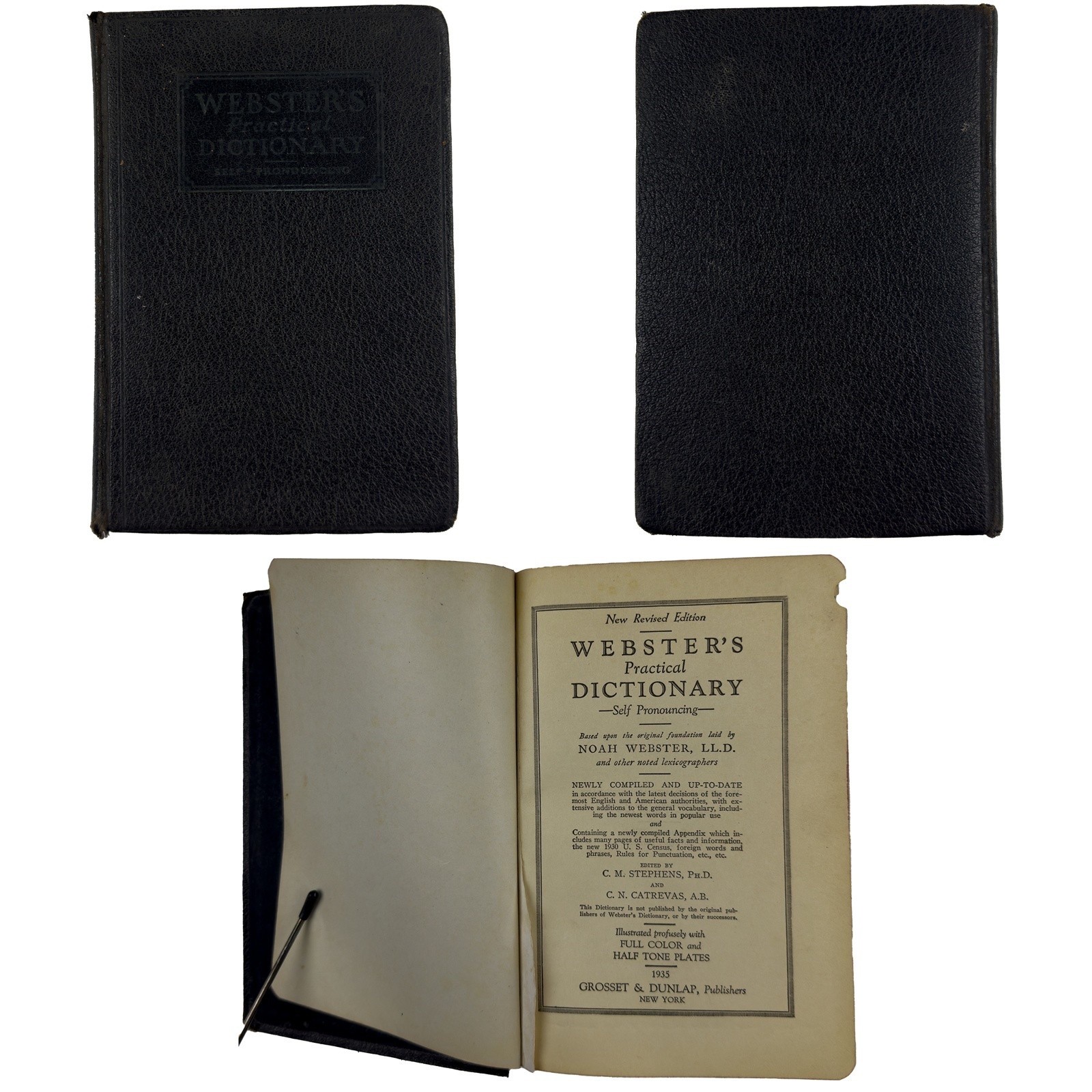 Webster’s Practical Dictionary 1935 Grosset Dunlap Vintage Hardcover