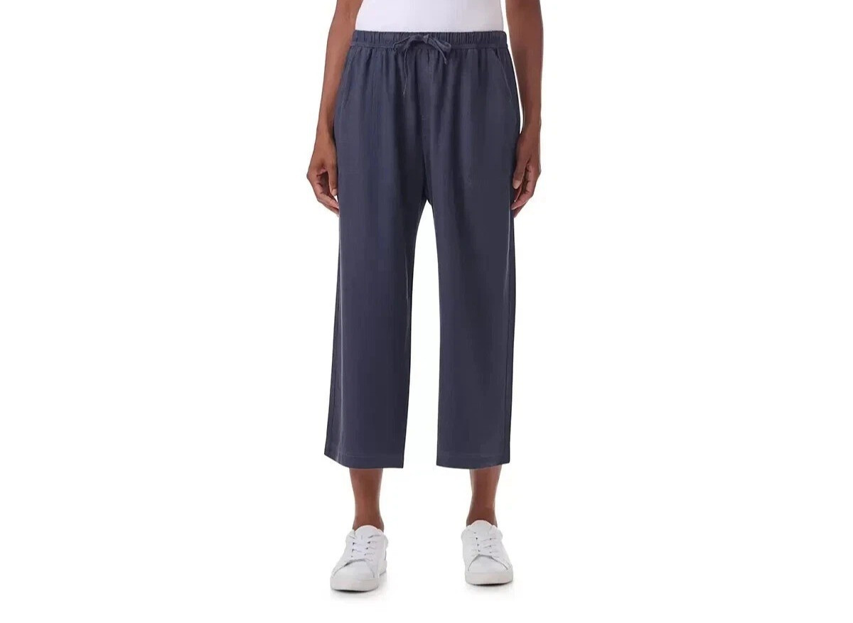 Splendid Ladies\' Wide Leg Crop Pant, Navy, Sz Large