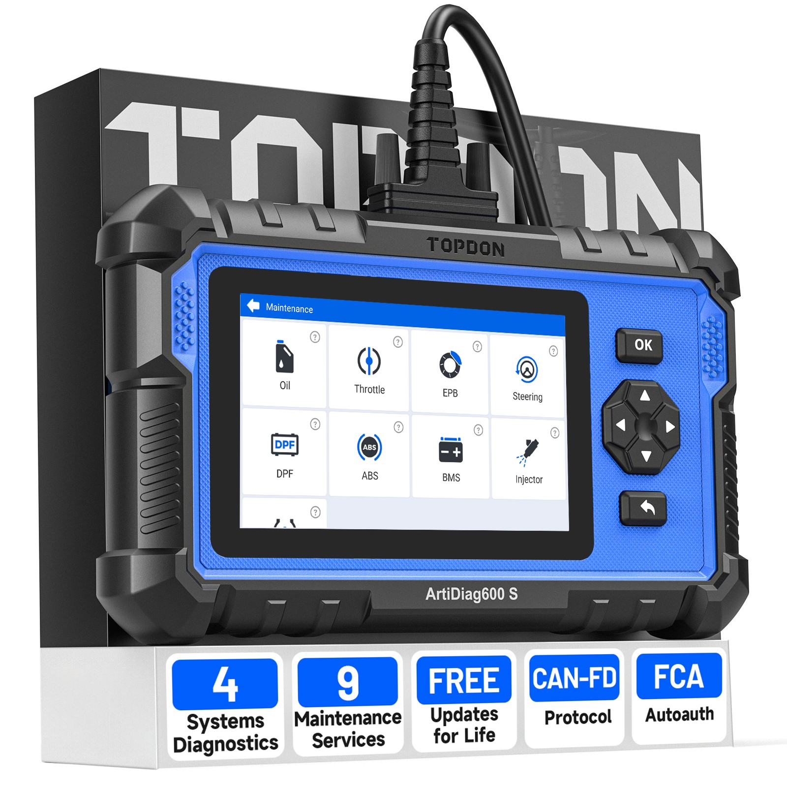 🔥2026 TOPDON AD600S OBD2 Scanner Engine ABS SRS SAS AT TPMS EPB Diagnostic Tool
