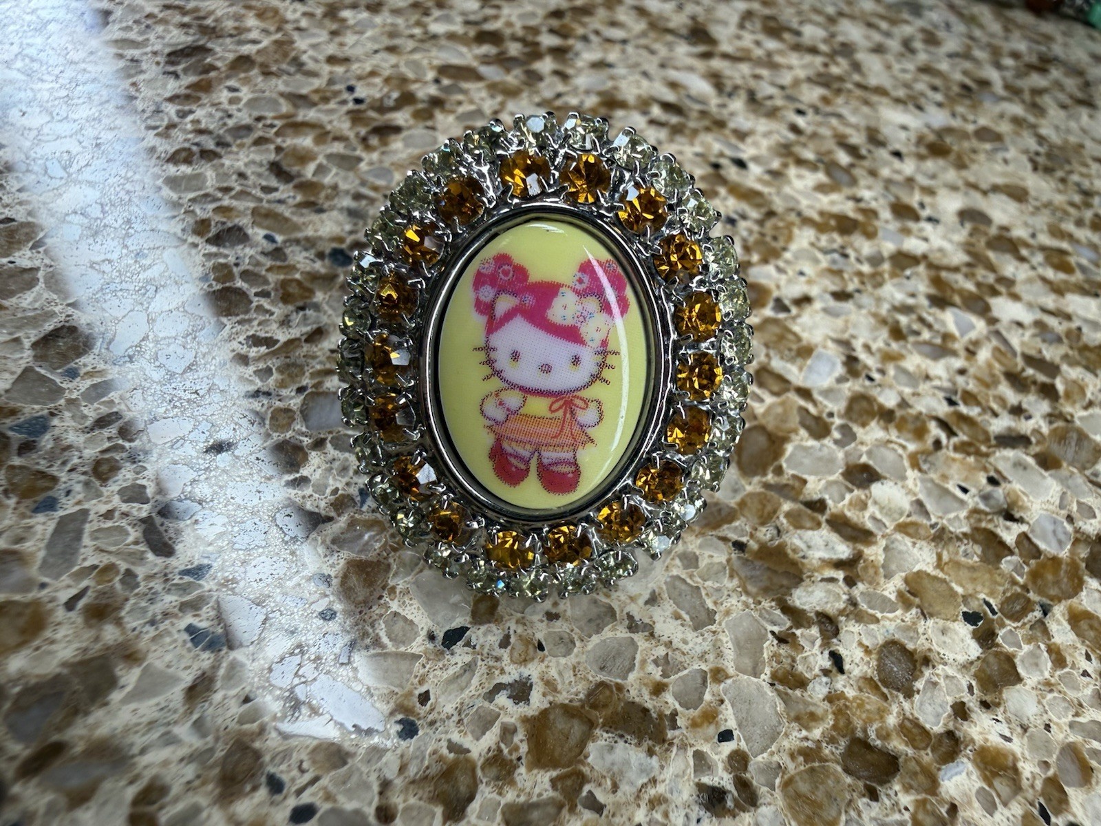 Tarina Tarantino Hello Kitty Ring Rare Authentic Gorgeous Stones Tarina Tarantino Hello Kitty Ring Rare Authentic Gorgeous Stones
