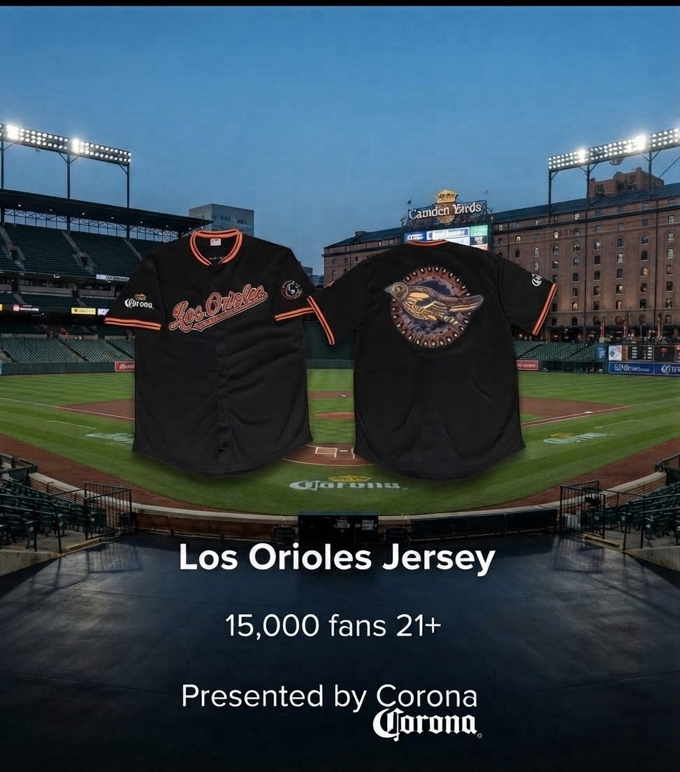 Baltimore Los Orioles Hispanic Heritage Jersey SGA 9/18/26 XL Authentic Baltimore Los Orioles Hispanic Heritage Jersey SGA 9/18/26 XL Authentic