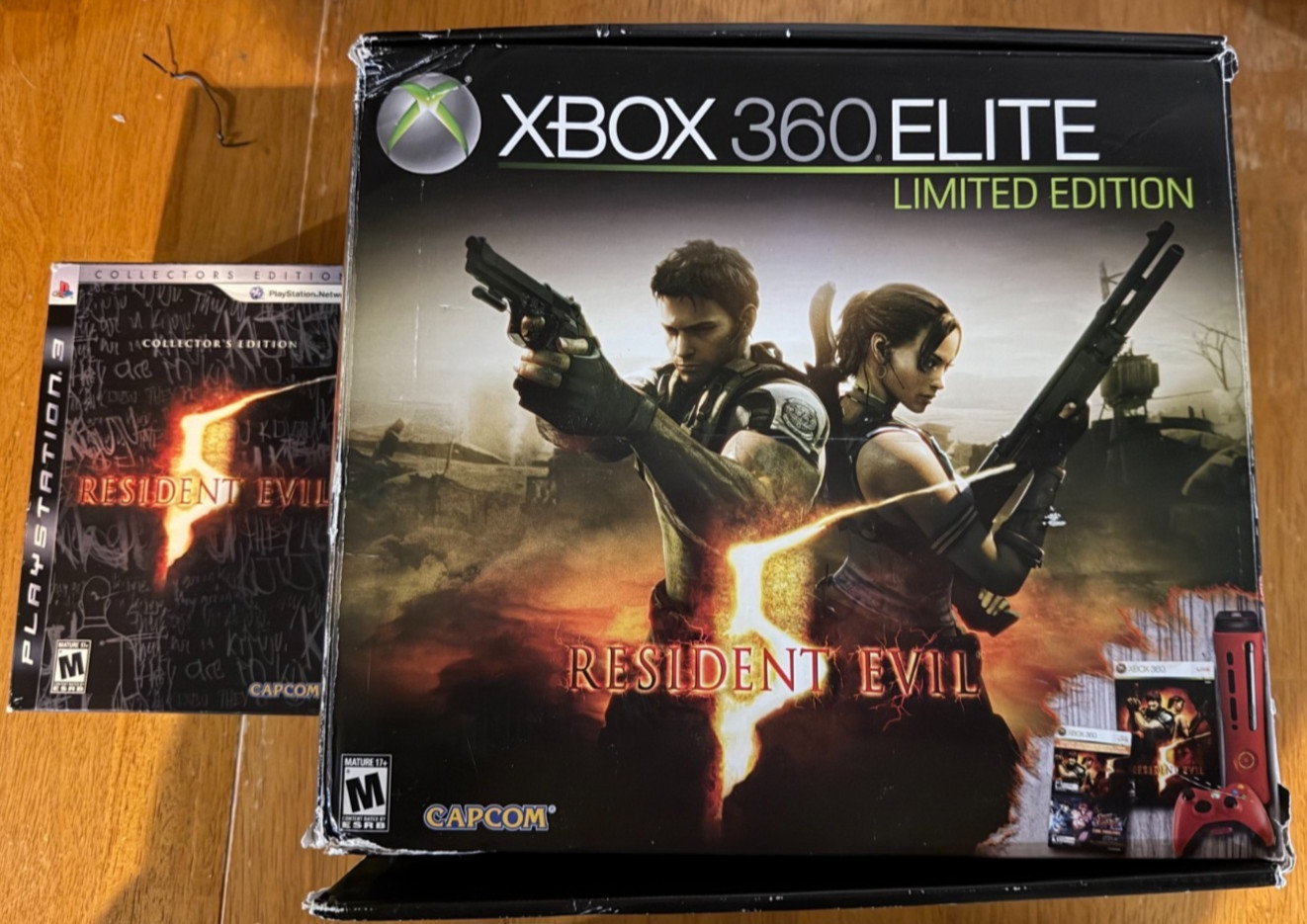 Microsoft Xbox 360 Elite Resident Evil 5 Limited Edition + PS3 CE FOR PARTS ONLY