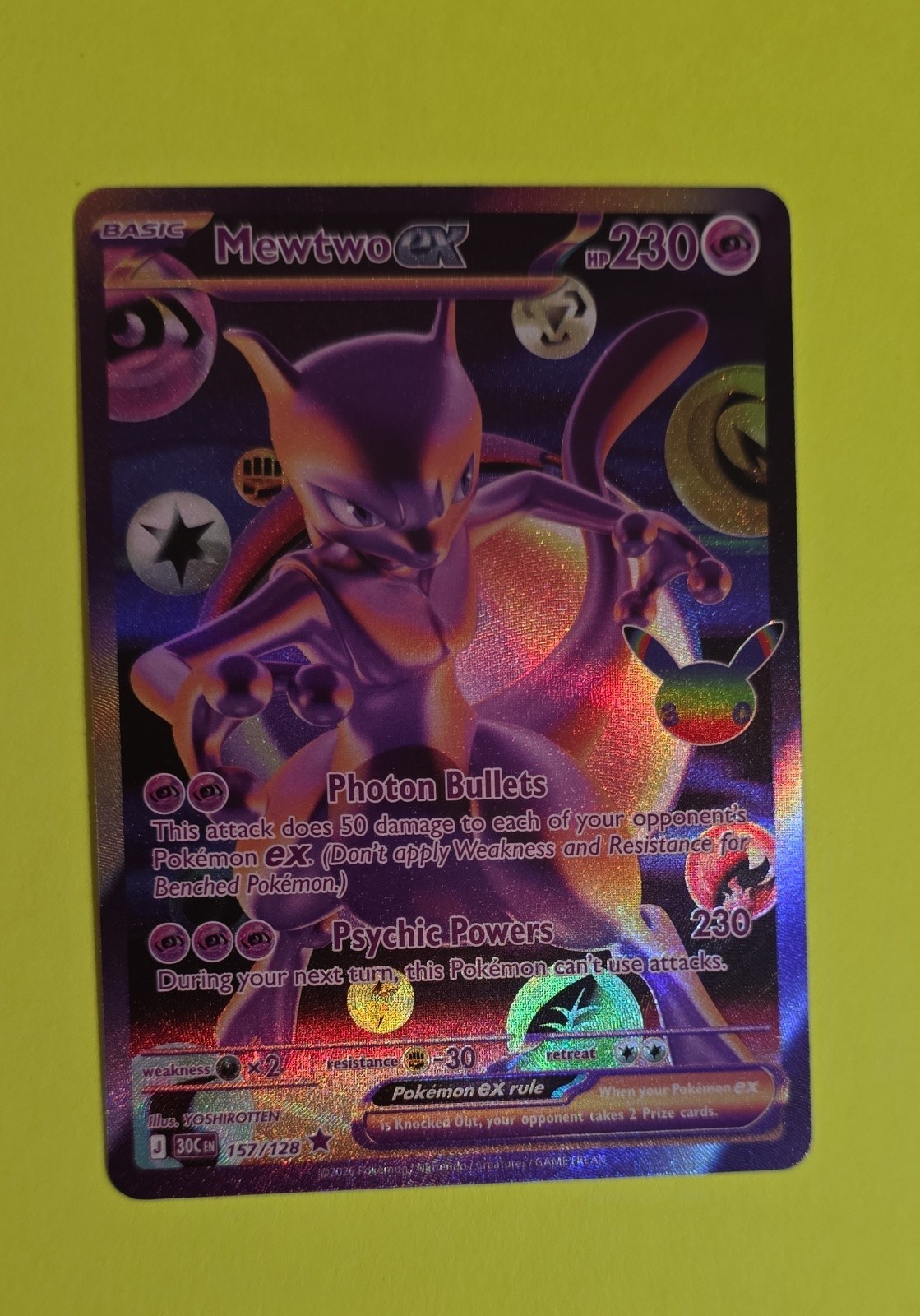 Mewtwo ex 157/128 Me: 30th Celebration Holo