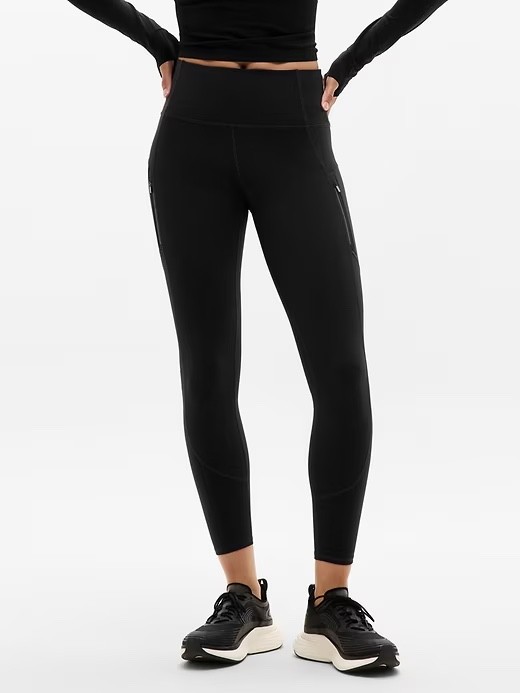 ATHLETA Rainier High Rise Legging S Small |  Black tight #487745 NEW