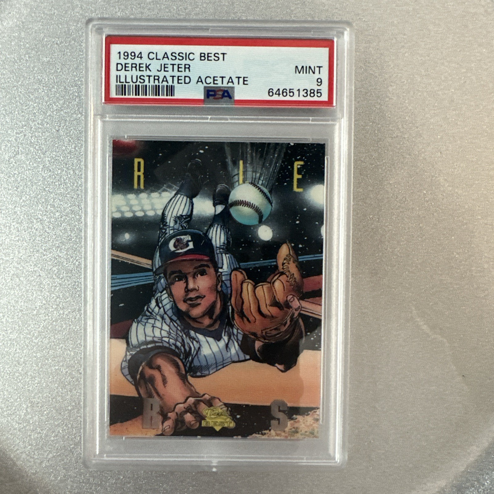 Classic 1994 Classic Best Gold Illustrated Acetate Derek Jeter #55 PSA 9 Classic 1994 Classic Best Gold Illustrated Acetate Derek Jeter #55 PSA 9