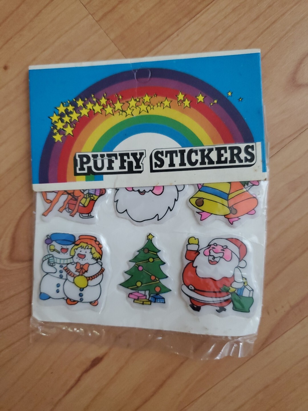 VINTAGE 1980\'s PUFFY CHRISTMAS STICKERS VINTAGE 1980\'s PUFFY CHRISTMAS STICKERS