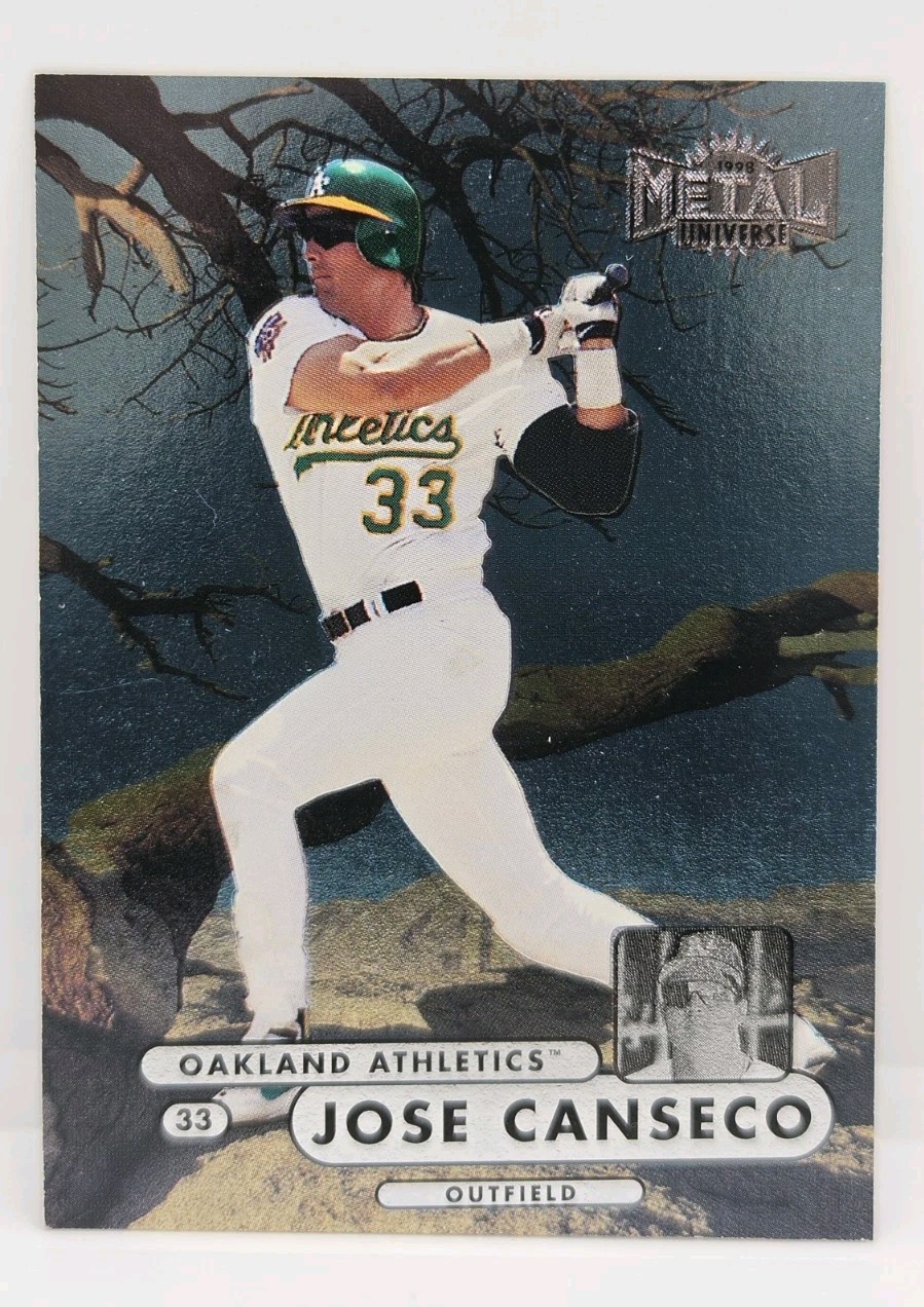 1998 FLEER/SKYBOX Metal Universe Jose Canseco #63 Oakland Athletics MISCUT