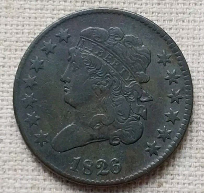 1826 Classic Head Half Cent 1/2c - 1826 Classic Head Half Cent 1/2c -
