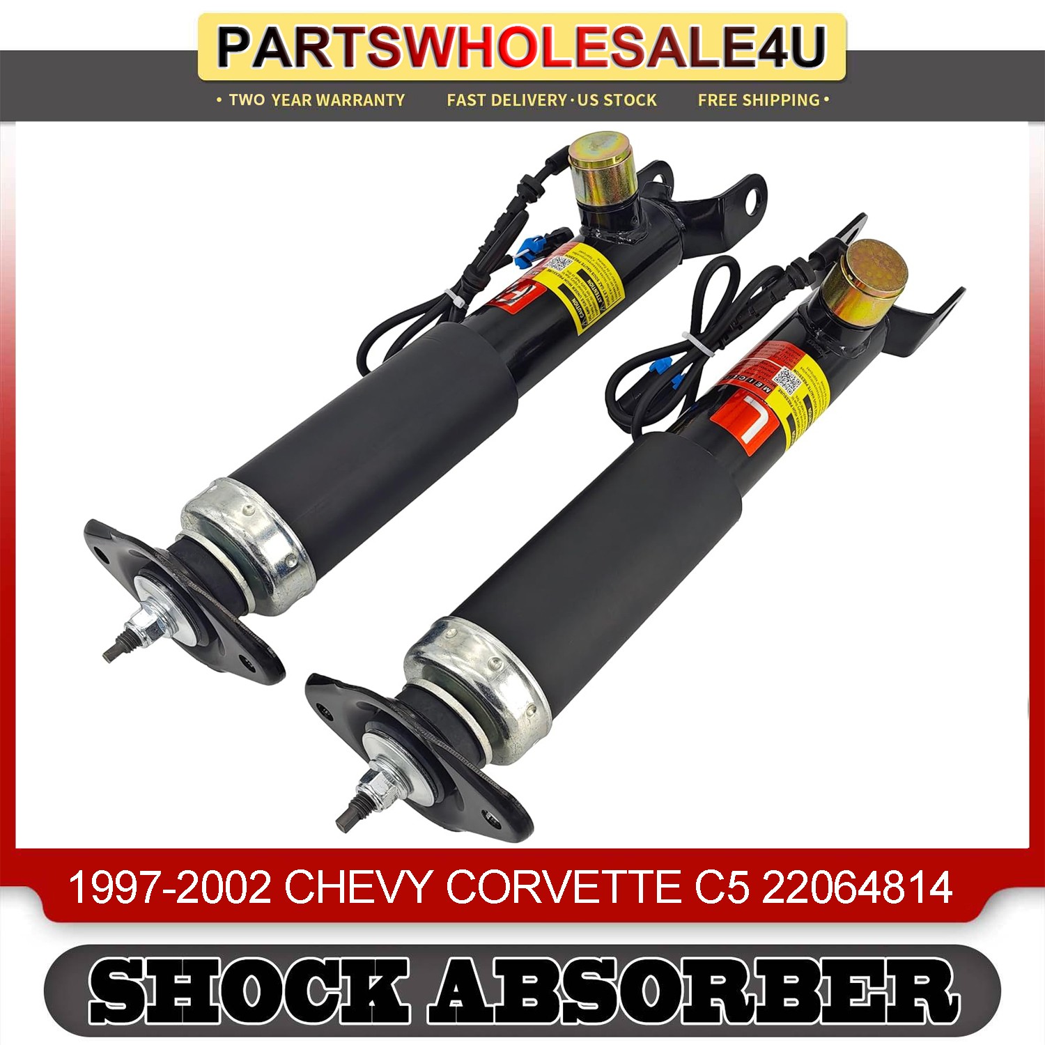2x Rear Shock Absorbers Struts w/Adaptive Fit Chevrolet 5.7L Corvette C5 1997-02 2x Rear Shock Absorbers Struts w/Adaptive Fit Chevrolet 5.7L Corvette C5 1997-02