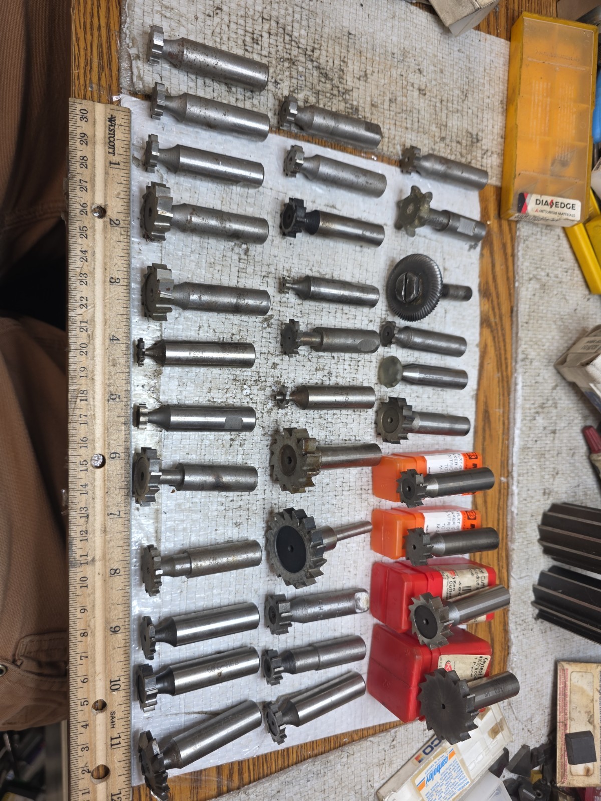 33 Used/NEW Woodruff Keyway Key Seat Cutters EXCELLENT CONDITION  PLEASE SEE PIC