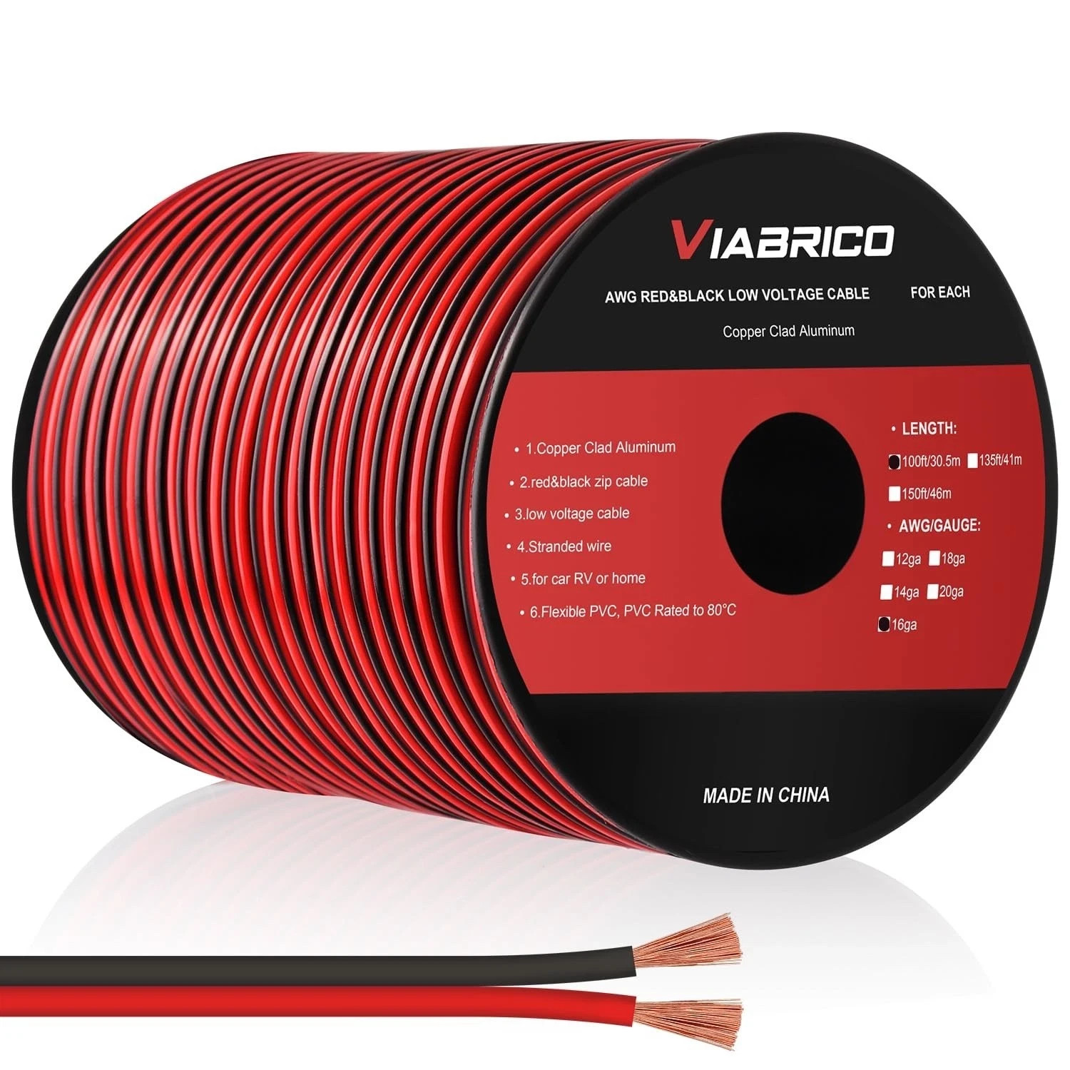 16 Gauge Wire 16awg Automotive Wire Electrical Wire 100ft 2 Conductor Red Black 16 Gauge Wire 16awg Automotive Wire Electrical Wire 100ft 2 Conductor Red Black