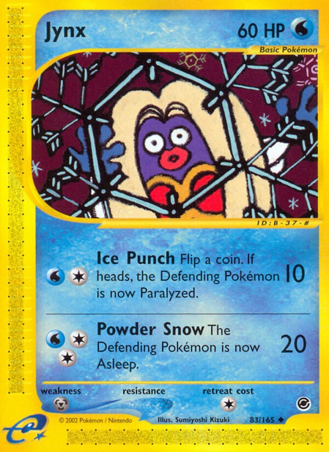 Jynx - 83/165 - Uncommon (Lp) Expedition - Water Pokémon