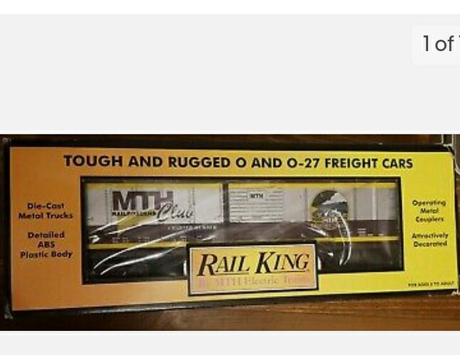 MTH #30-7423 Rail King O/O-27 Scale Railroaders Club Charter  mem, Box Car, (LR)