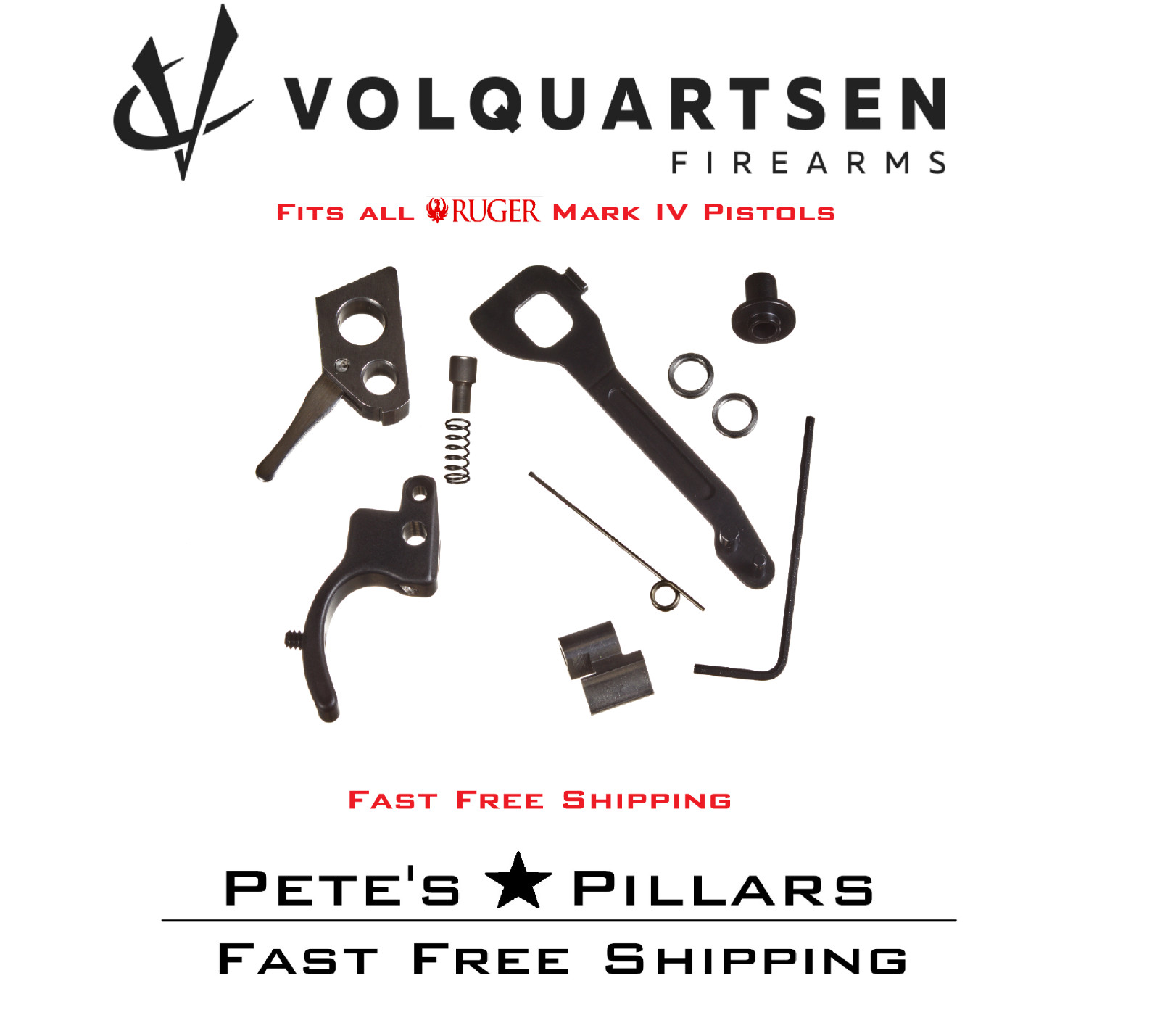 Volquartsen Accurizing Kit Ruger Mark IV 4 Black Trigger MK IV 22/45 LITE VC4AK