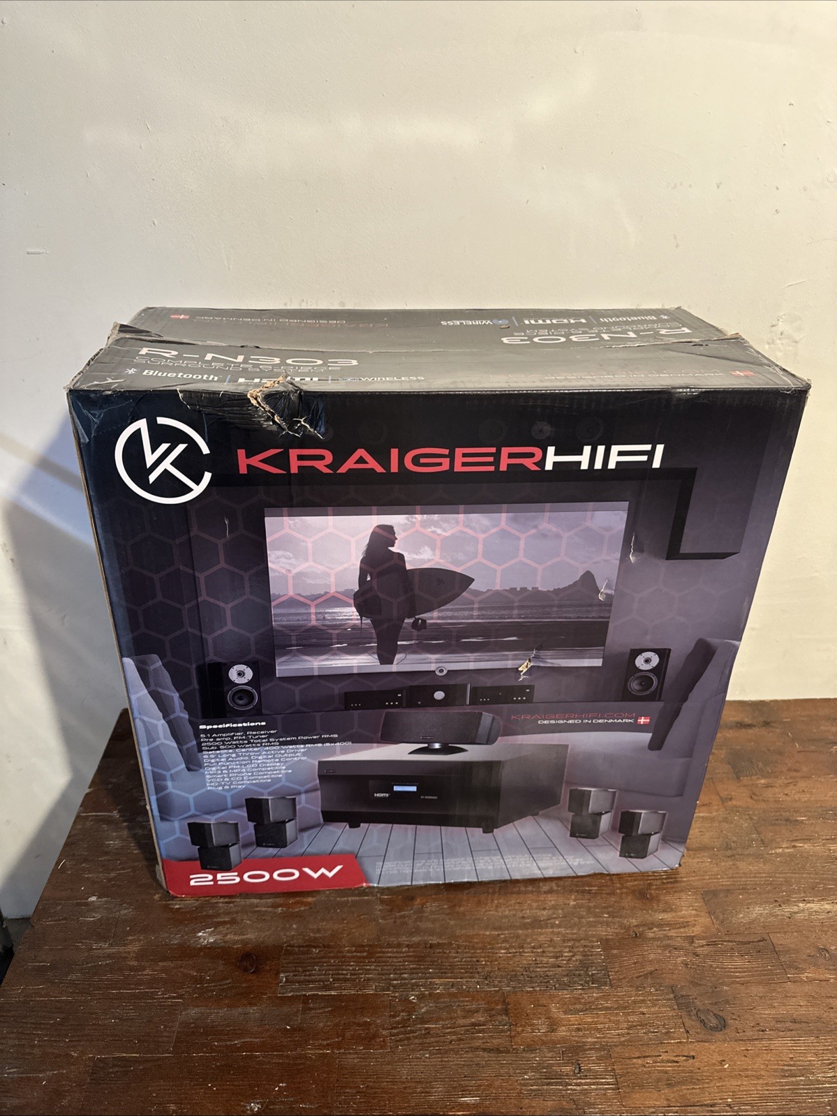 Kraiger HiFi R-N303 COMPLETE 6 PIECE SURROUND SYSTEM BRAND NEW HOME THEATER Kraiger HiFi R-N303 COMPLETE 6 PIECE SURROUND SYSTEM BRAND NEW HOME THEATER