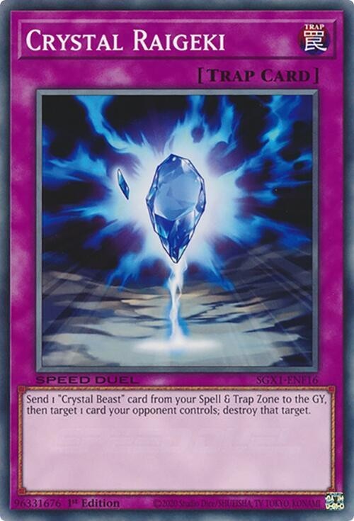 (3x) Crystal Raigeki - SGX1-ENF16 - NM - Common - 1st ed - Yugioh (3x) Crystal Raigeki - SGX1-ENF16 - NM - Common - 1st ed - Yugioh