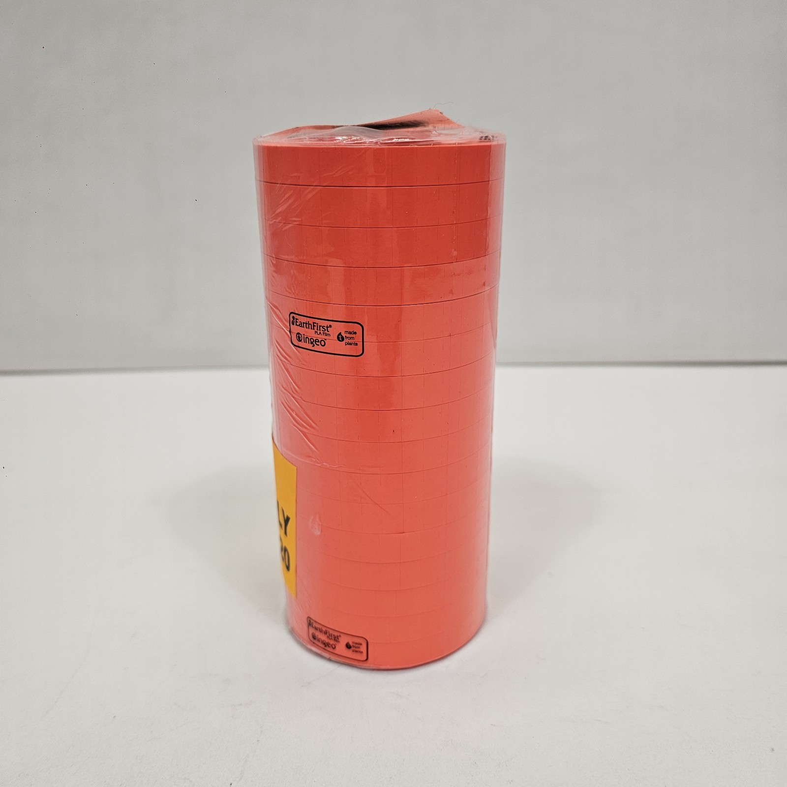 16 ROLLS MONARCH 1100 FLUORESCENT ORANGE LABELS. FEB 132, FL-RED, PLAIN. 
