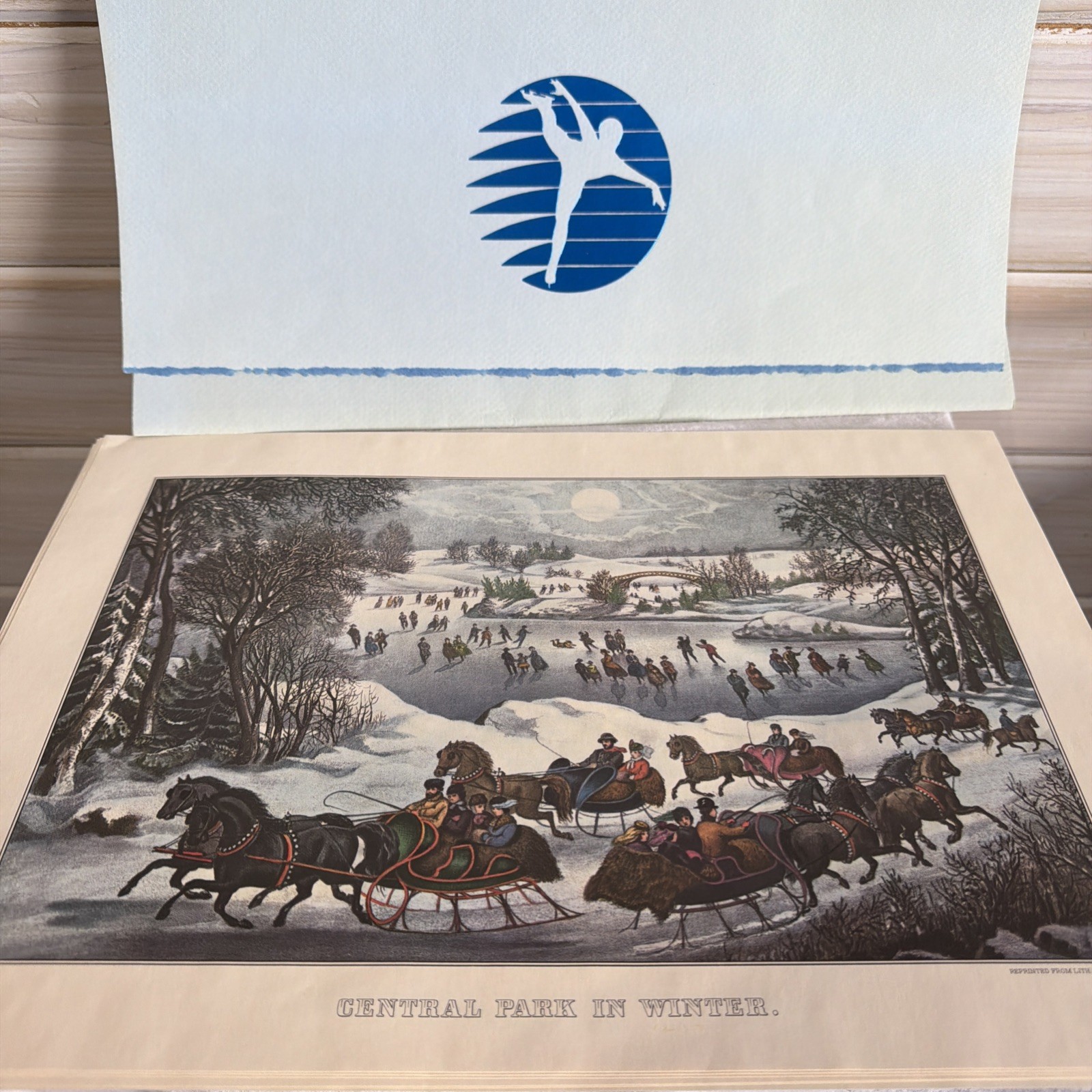VTG Currier And Ives Figure Skating In America Travelers Collection Prints