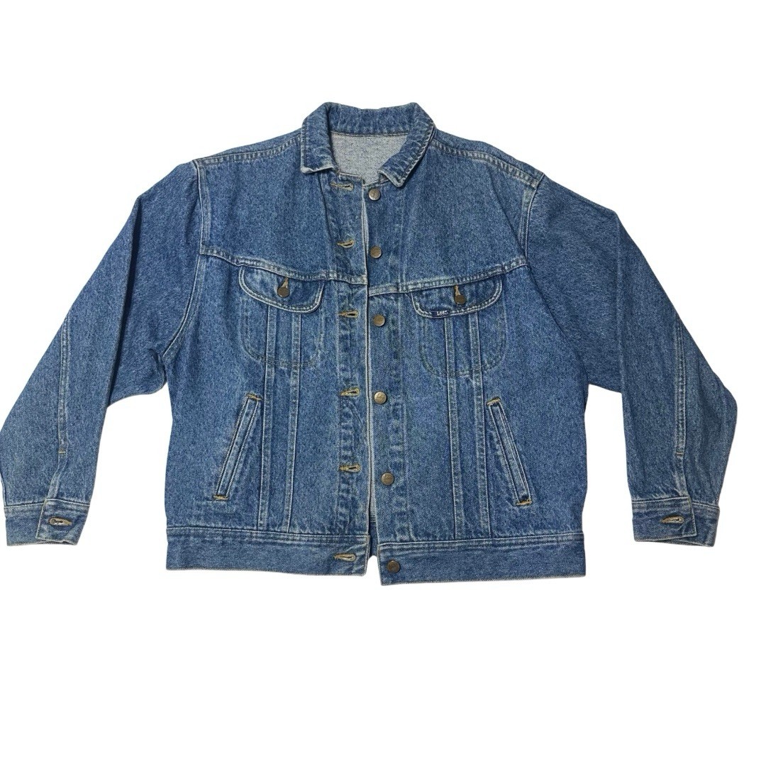 Vintage Lee Riders Denim Trucker Jacket Men\'s M/L Blue Union Made USA