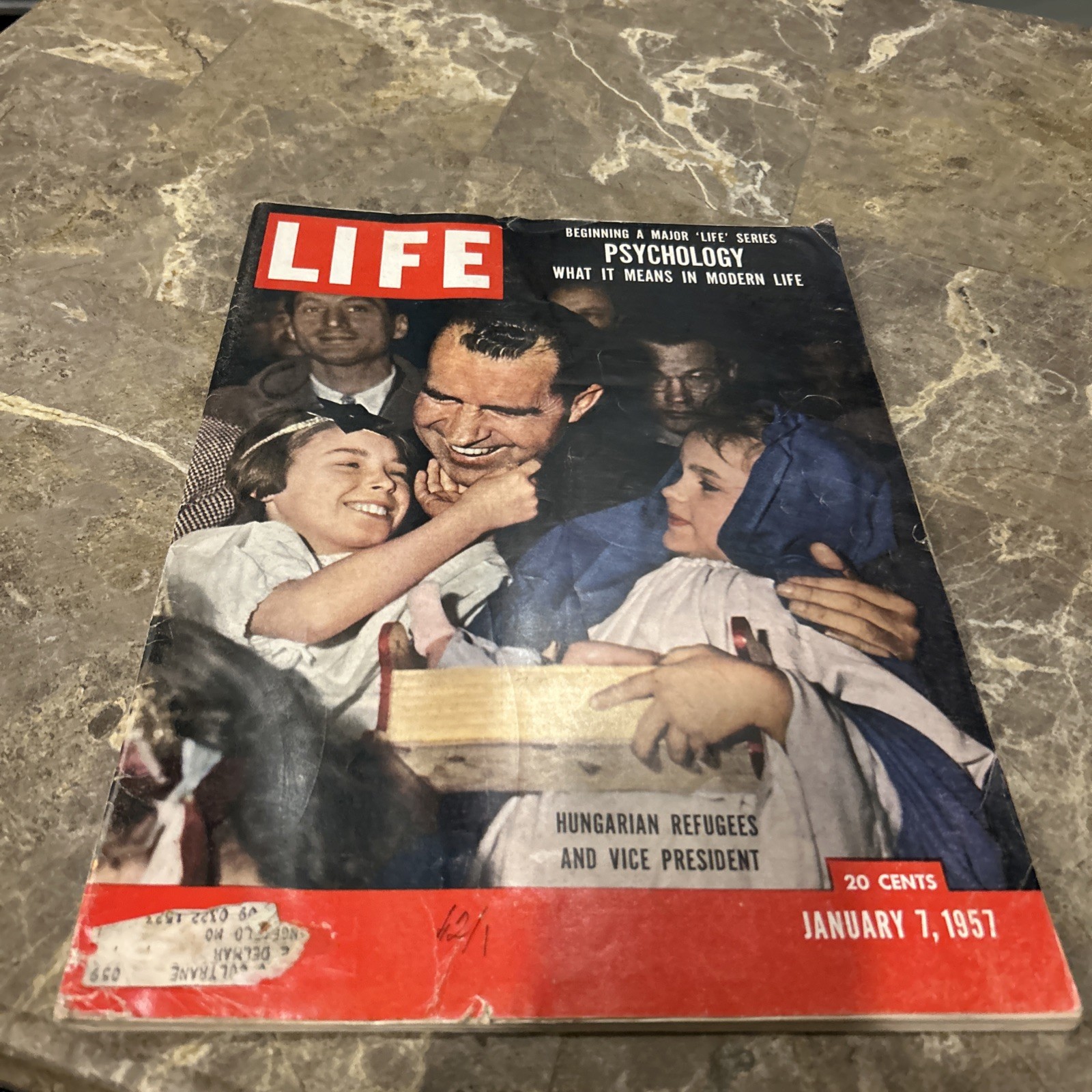 VTG Life Magazine January 7 1957 Richard Nixon and Hungarian Refugees VTG Life Magazine January 7 1957 Richard Nixon and Hungarian Refugees
