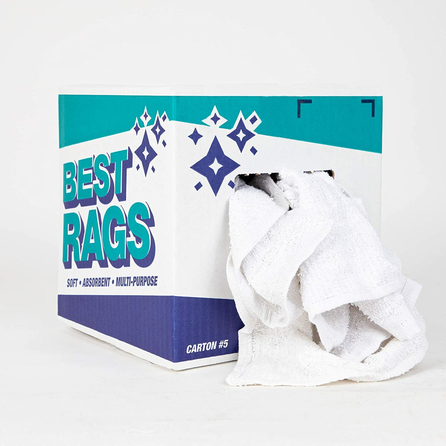 Terry Towel Cleaning Rags, Package Options, White, Multipurpose 14x14 to 20x20 Terry Towel Cleaning Rags, Package Options, White, Multipurpose 14x14 to 20x20